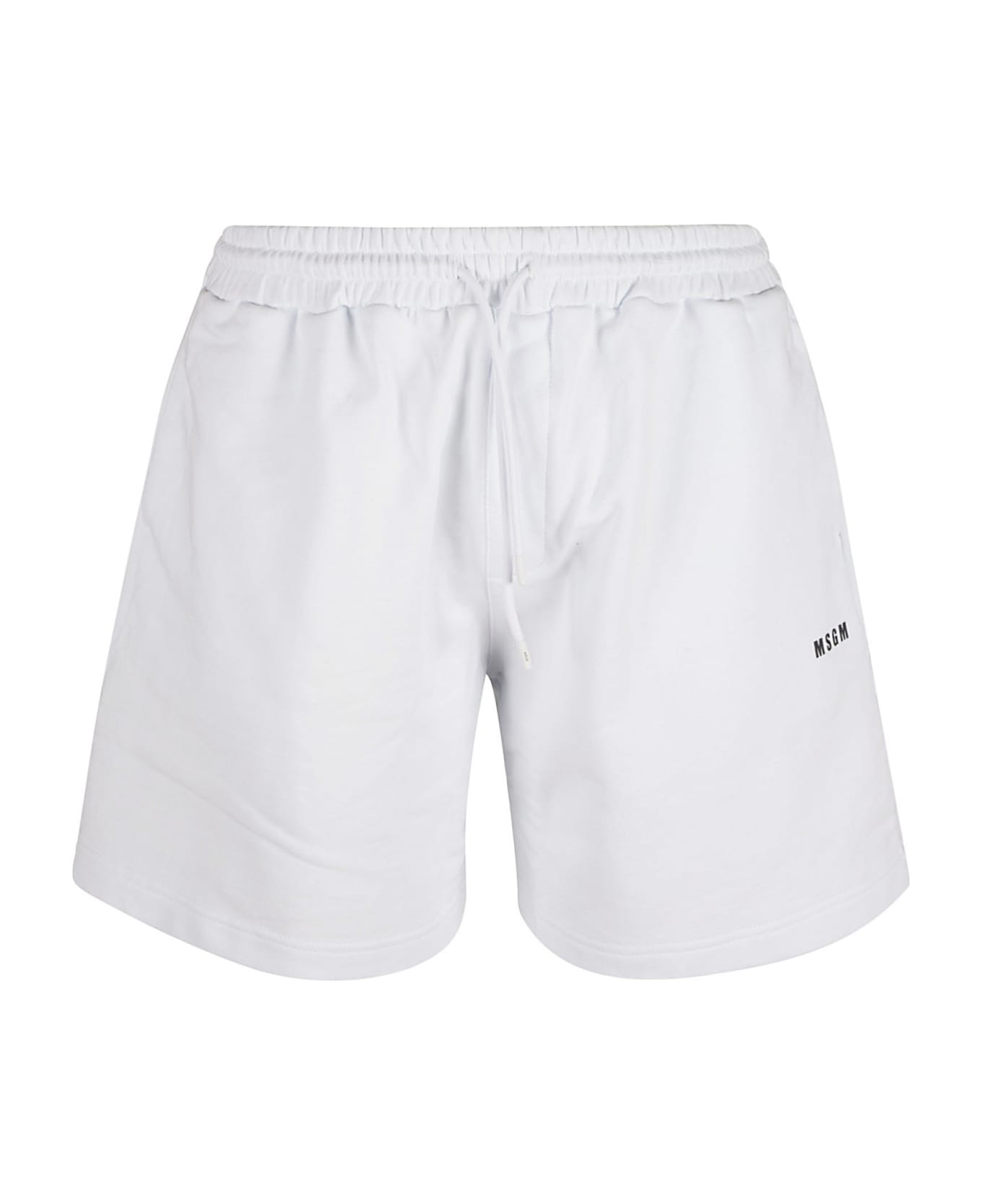 MSGM Logo Bermuda Shorts - White