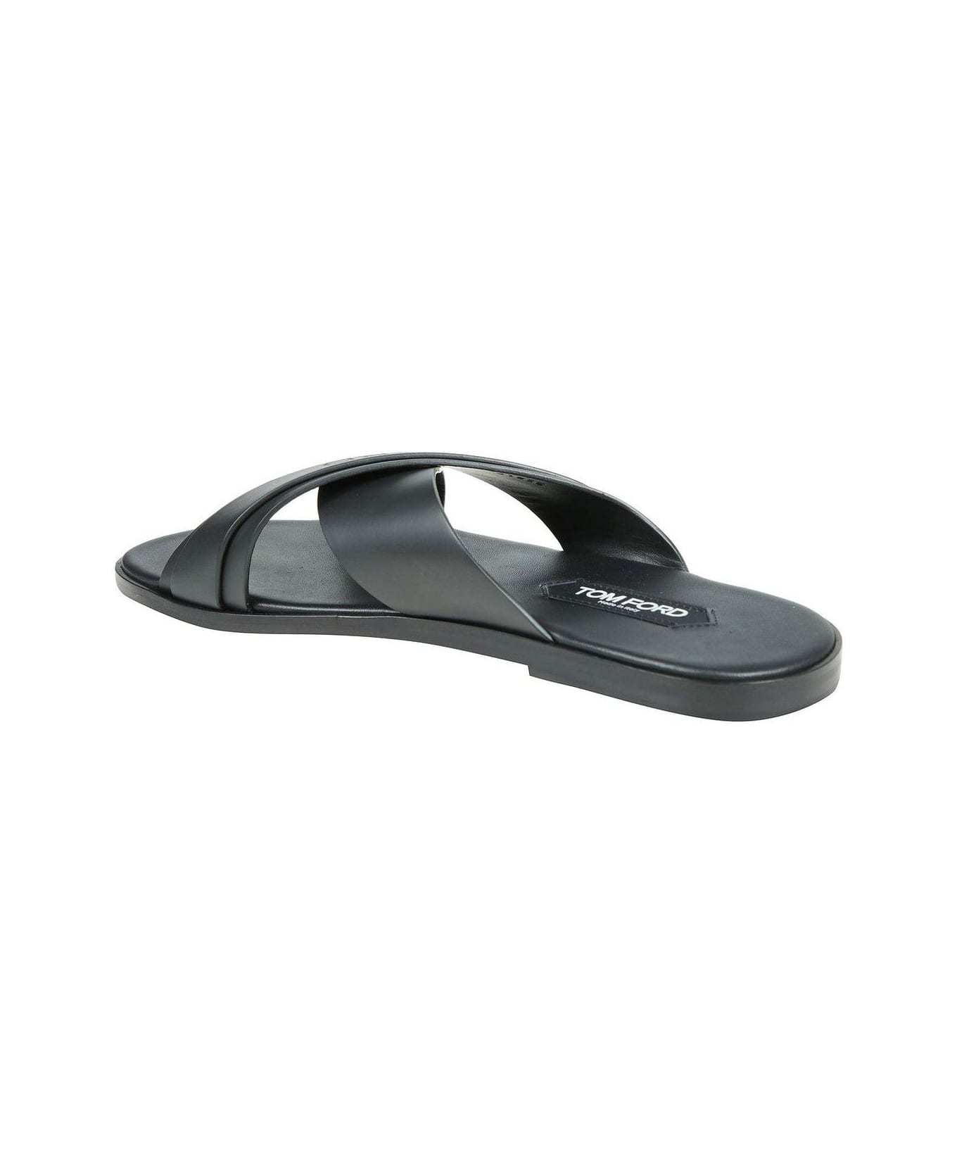 Tom Ford Logo Perforated Open Toe Sandals - Nero