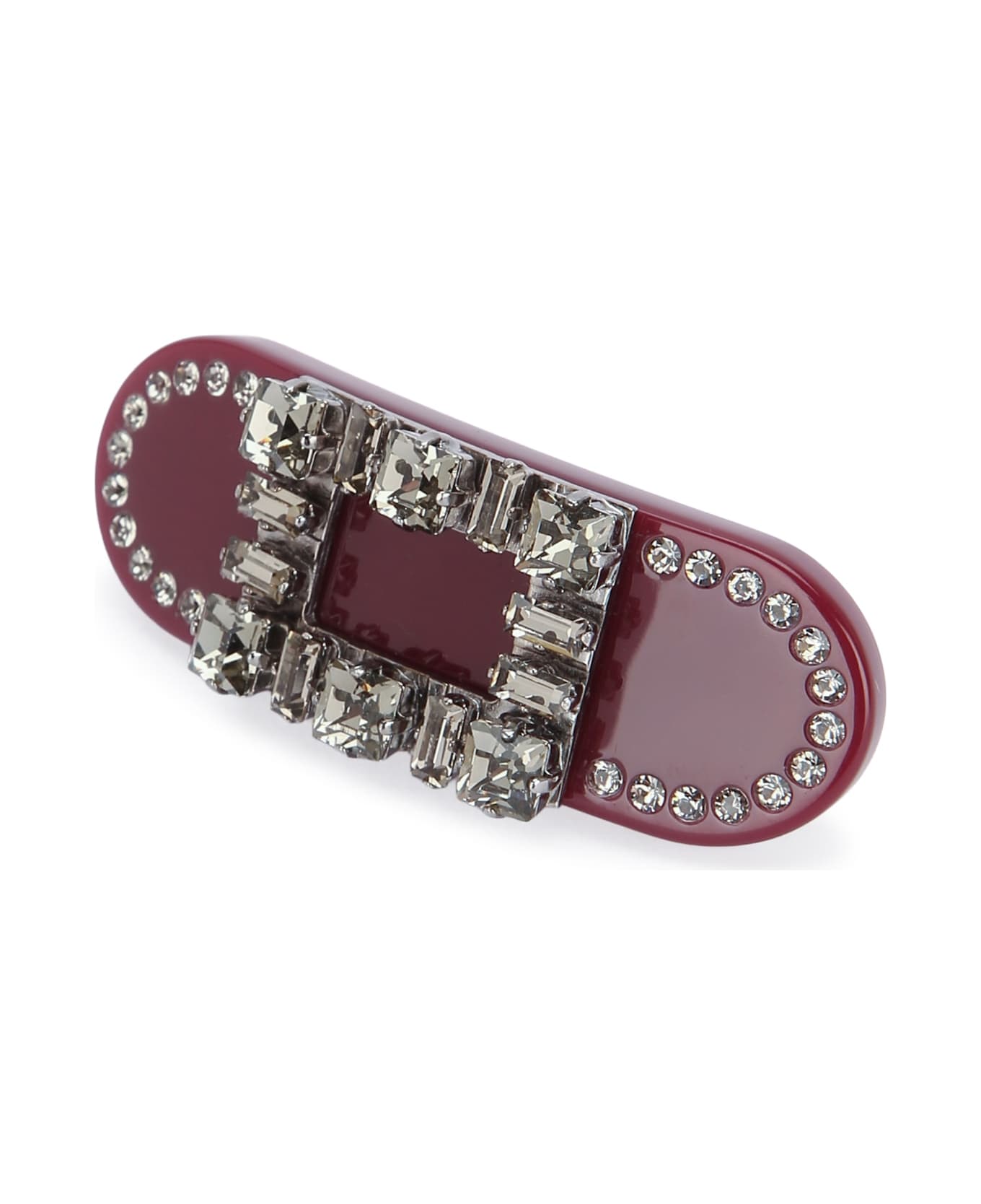Roger Vivier Tres Vivier Strass Hair Clip - BORDEAUXSCURO
