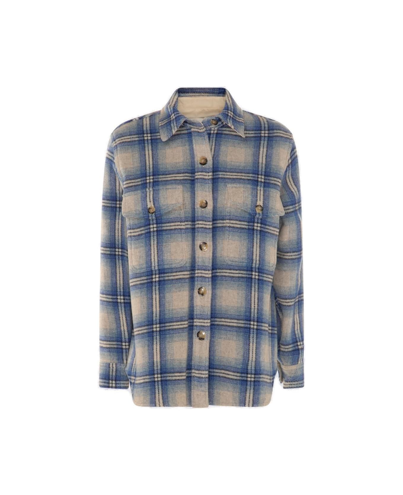 Isabel Marant Checked Button-up Shirt - Blue