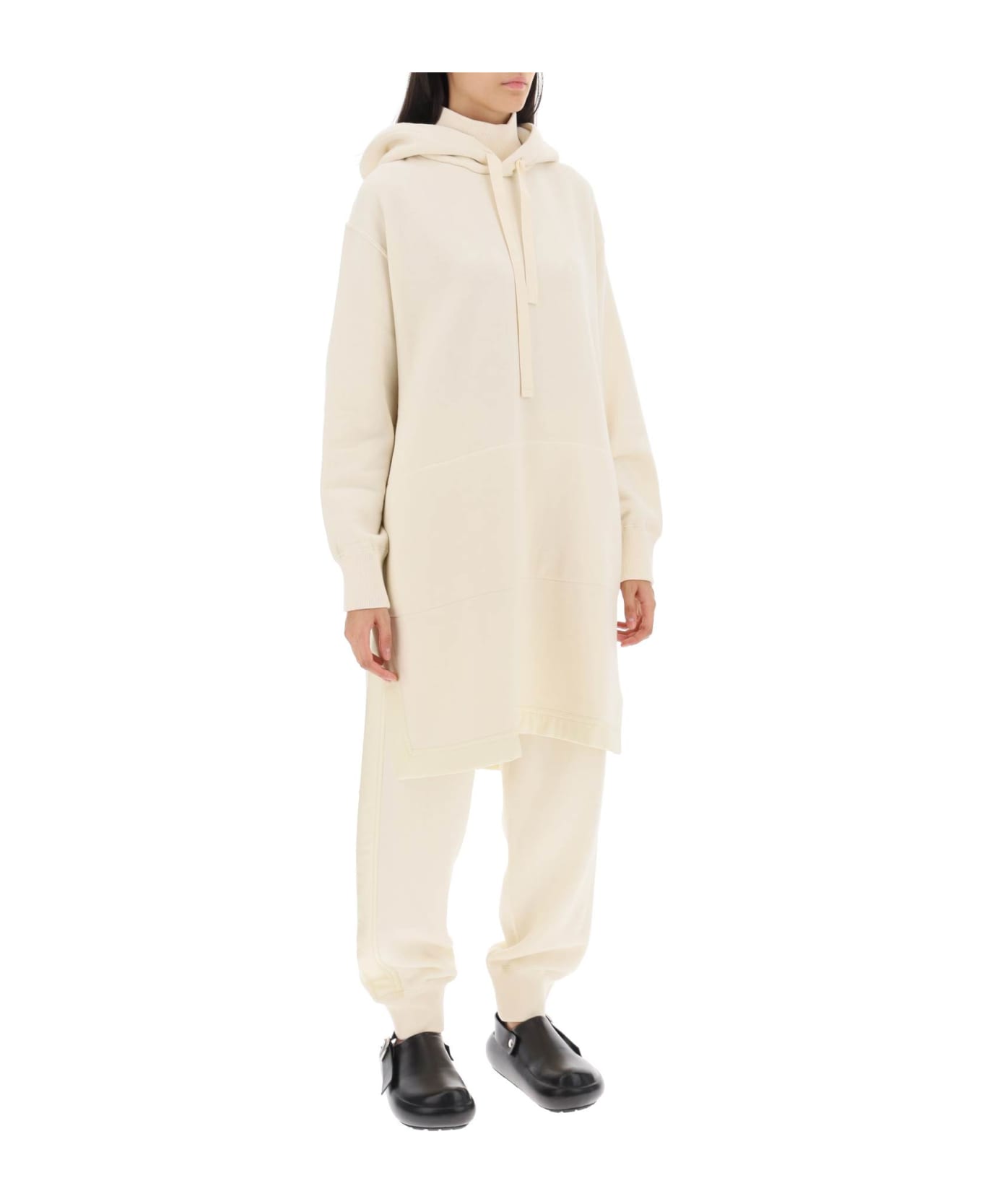 Jil Sander Maxi Wool-cotton Hoodie - COCONUT (White)