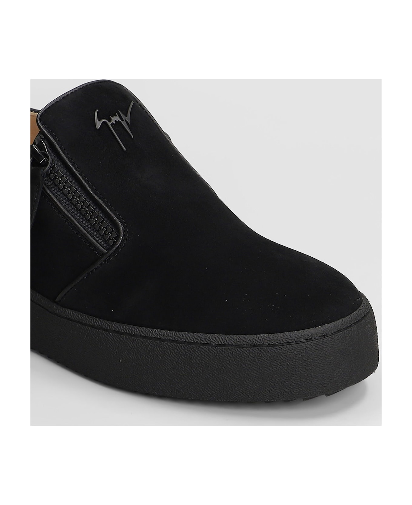 Giuseppe Zanotti Logoball Sneakers In Black Suede - black