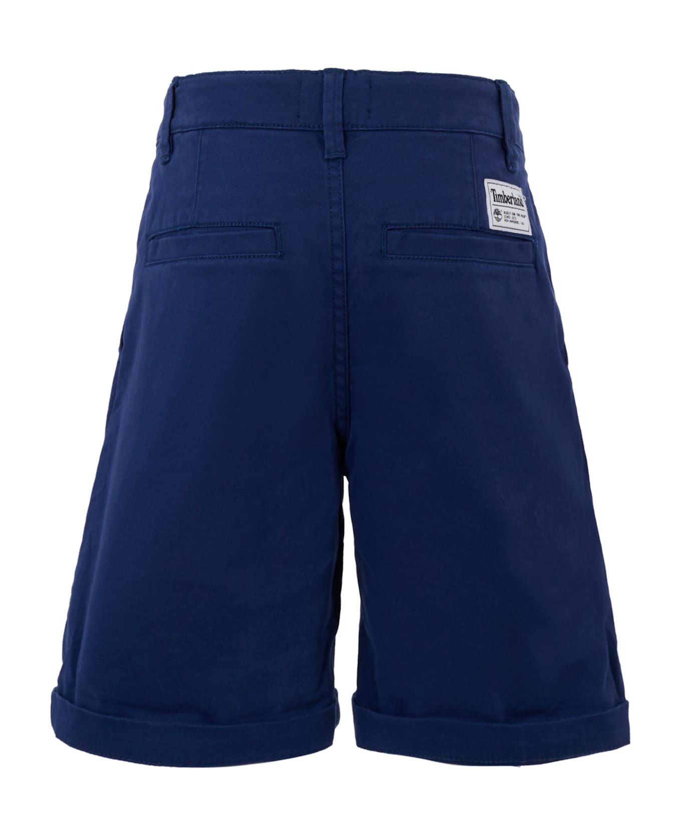 Timberland Blue Shorts For Boy With Logo - Blue