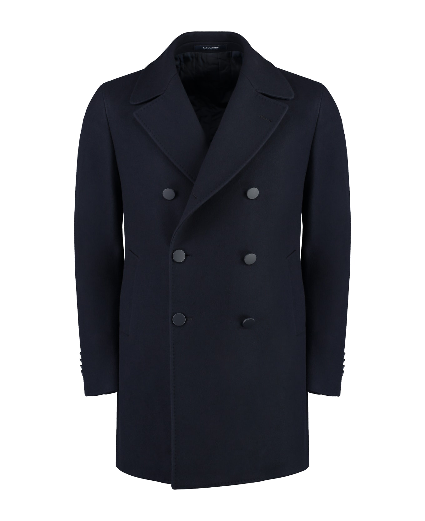 Tagliatore C-stephan Wool Blend Double-breasted Coat - blue
