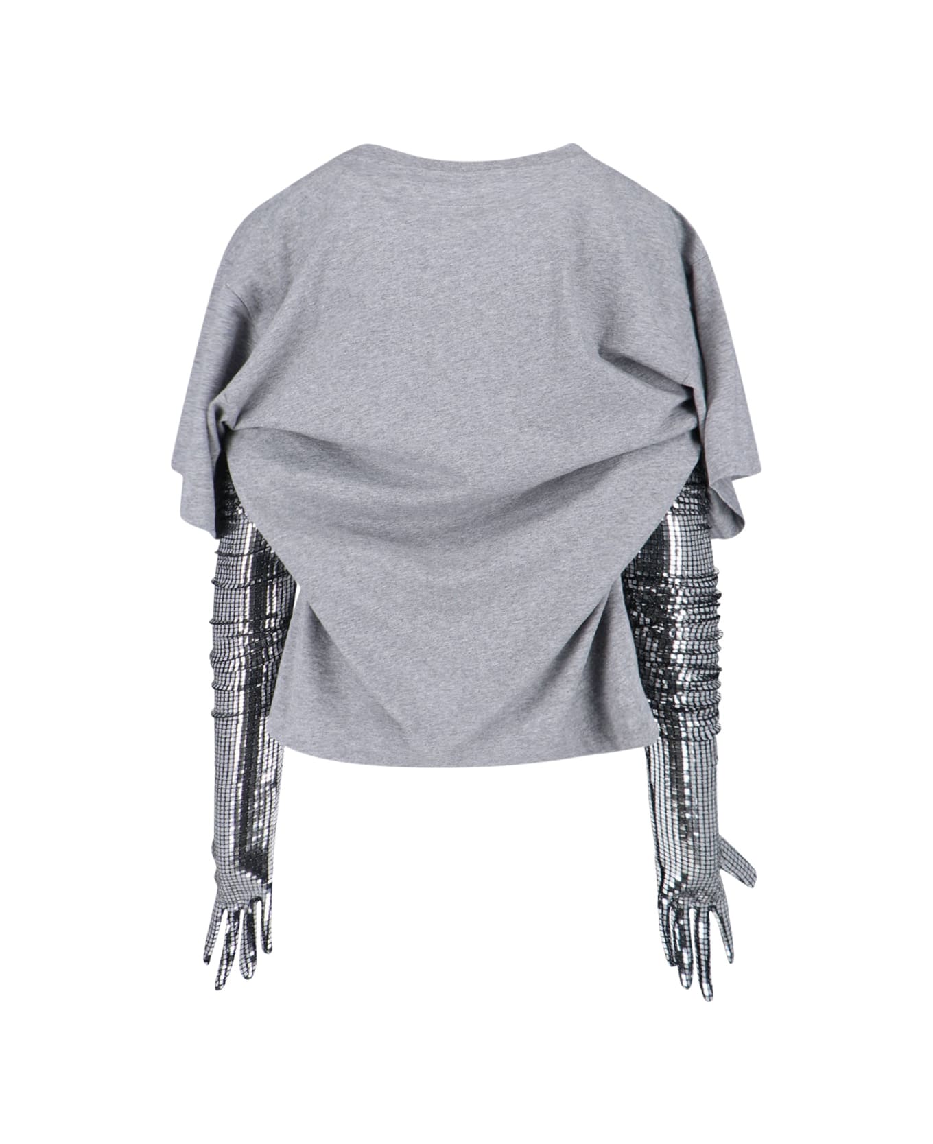 MM6 Maison Margiela Gloves Crewneck T-shirt - Gray