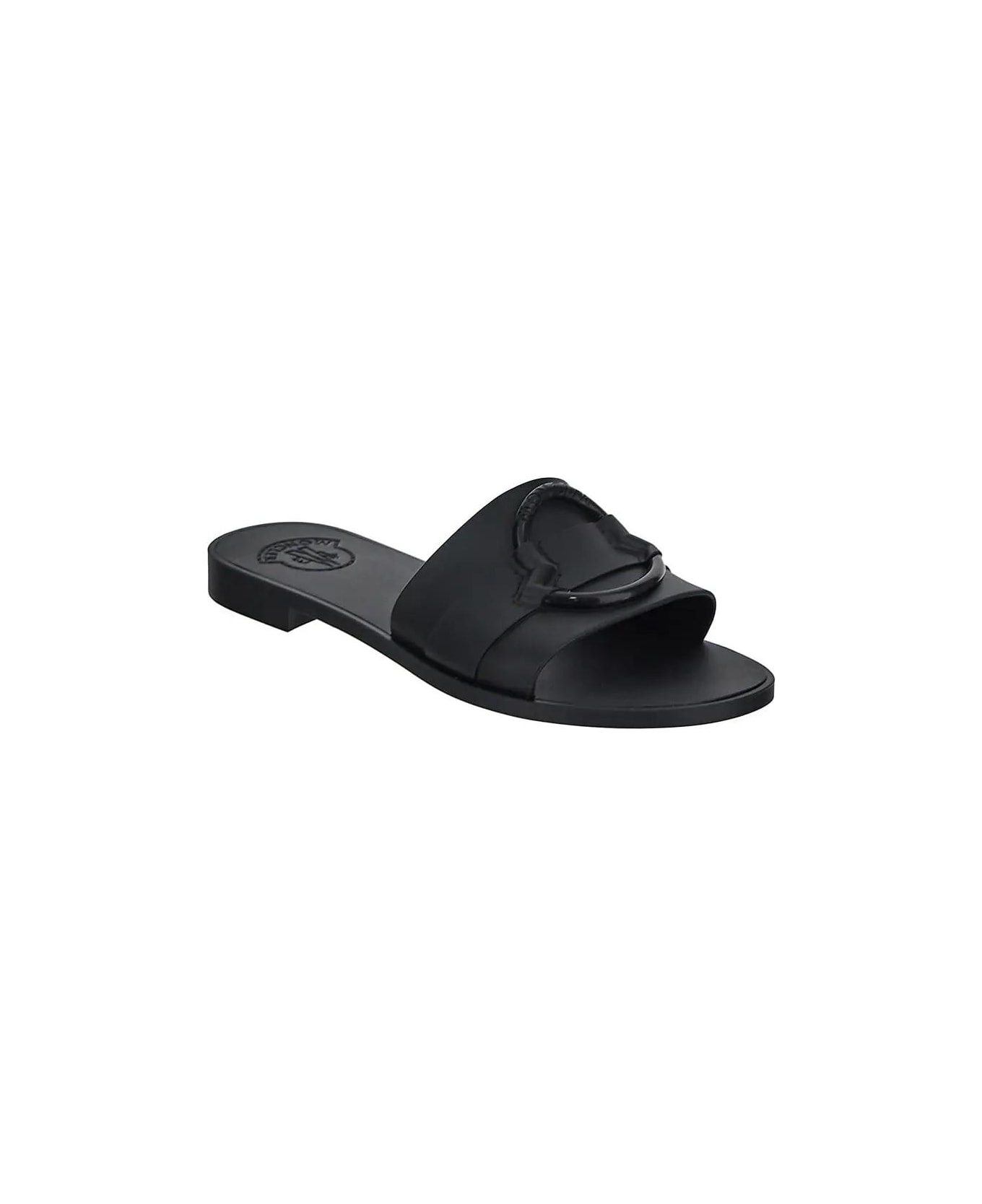 Moncler Mon Slide Sandal - Black サンダル
