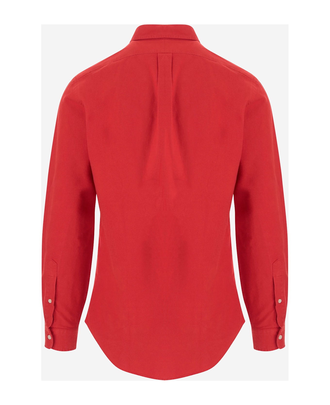 Polo Ralph Lauren Cotton Oxford Shirt With Polo Bear Embroidery - Red