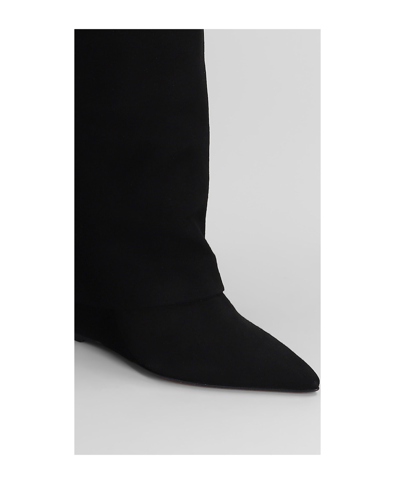 The Seller High Heels Boots In Black Suede - black