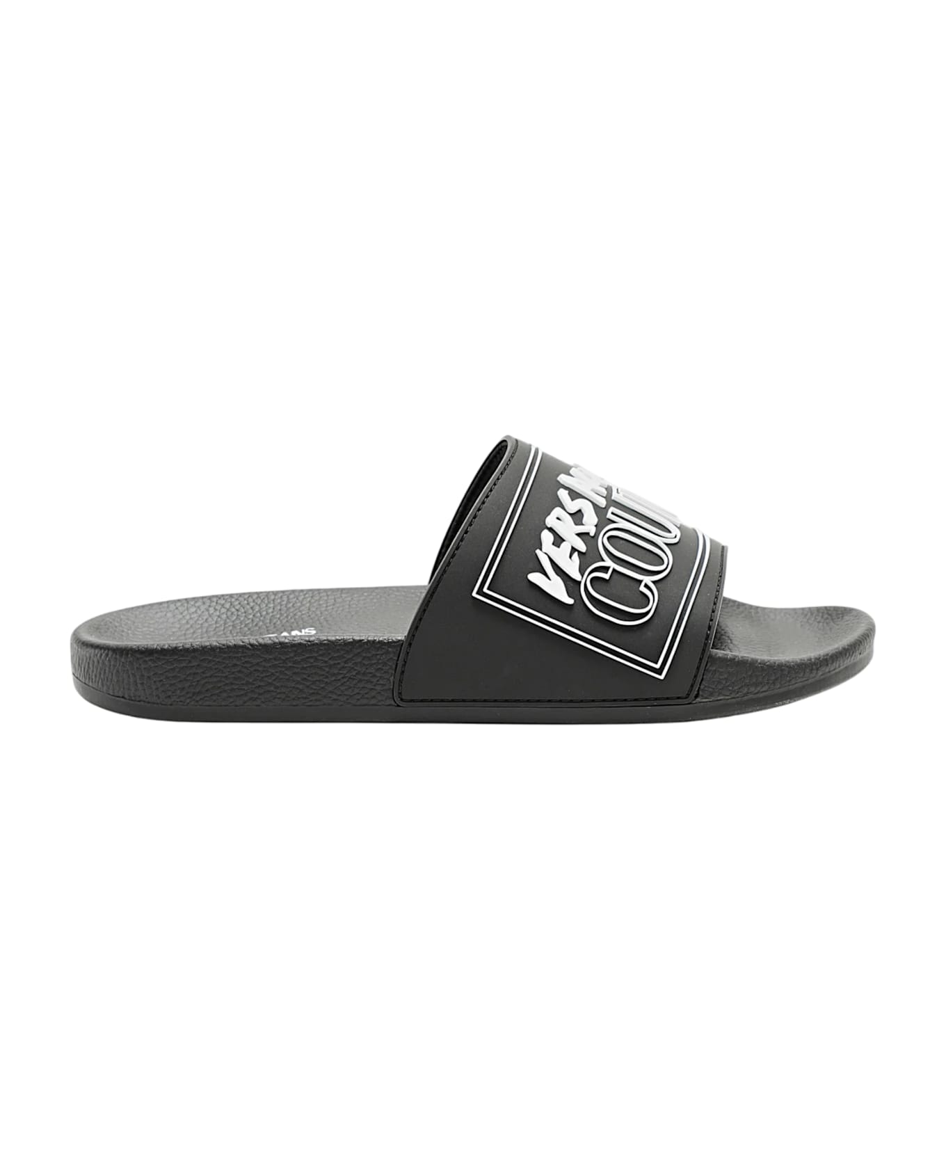 Versace Jeans Couture Men
s Pool Slides - Black