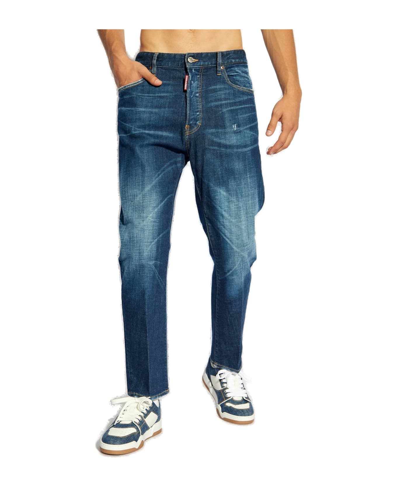 Dsquared2 Distressed Straight-leg Jeans - C