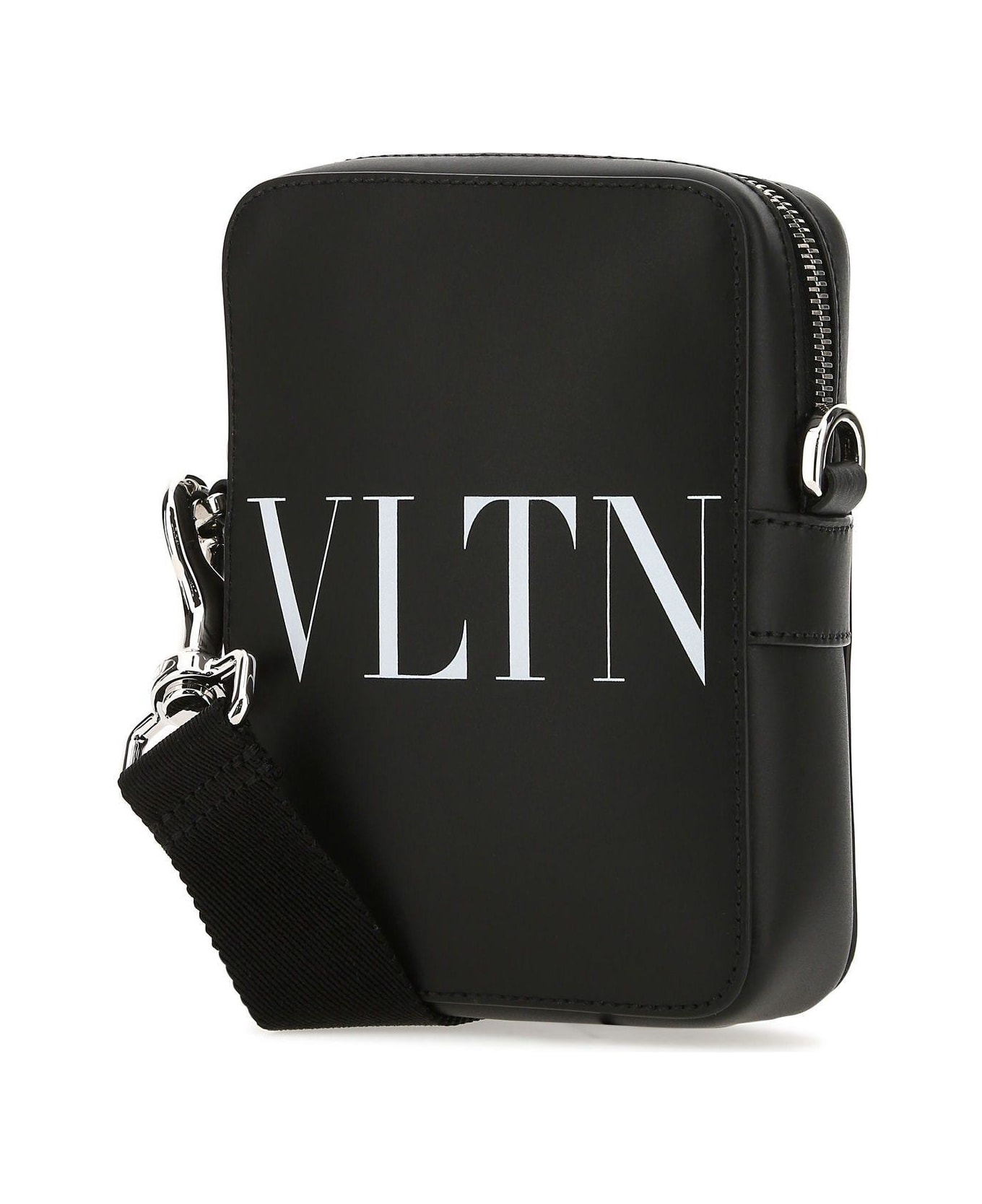 Valentino Garavani Black Leather Crossbody Bag - Black