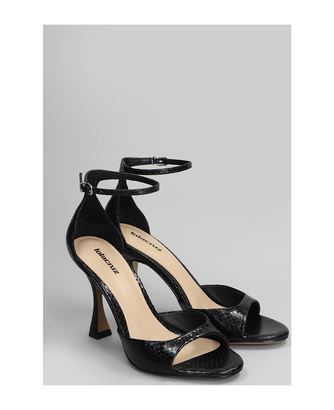 Lola Cruz Kumala 95 Sandals In Black Leather - black