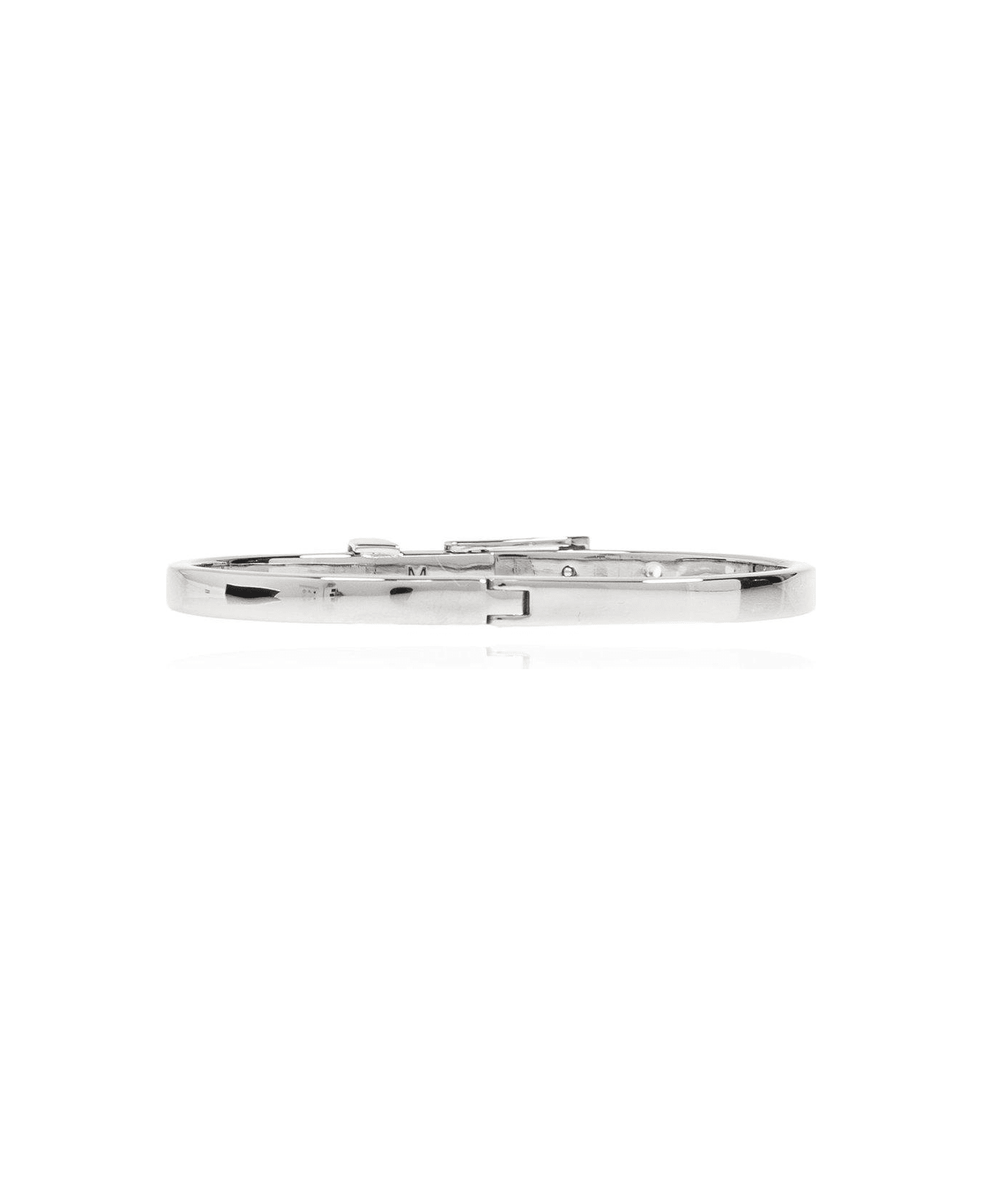 Saint Laurent Logo Engraved Buckle Bracelet - Palladium