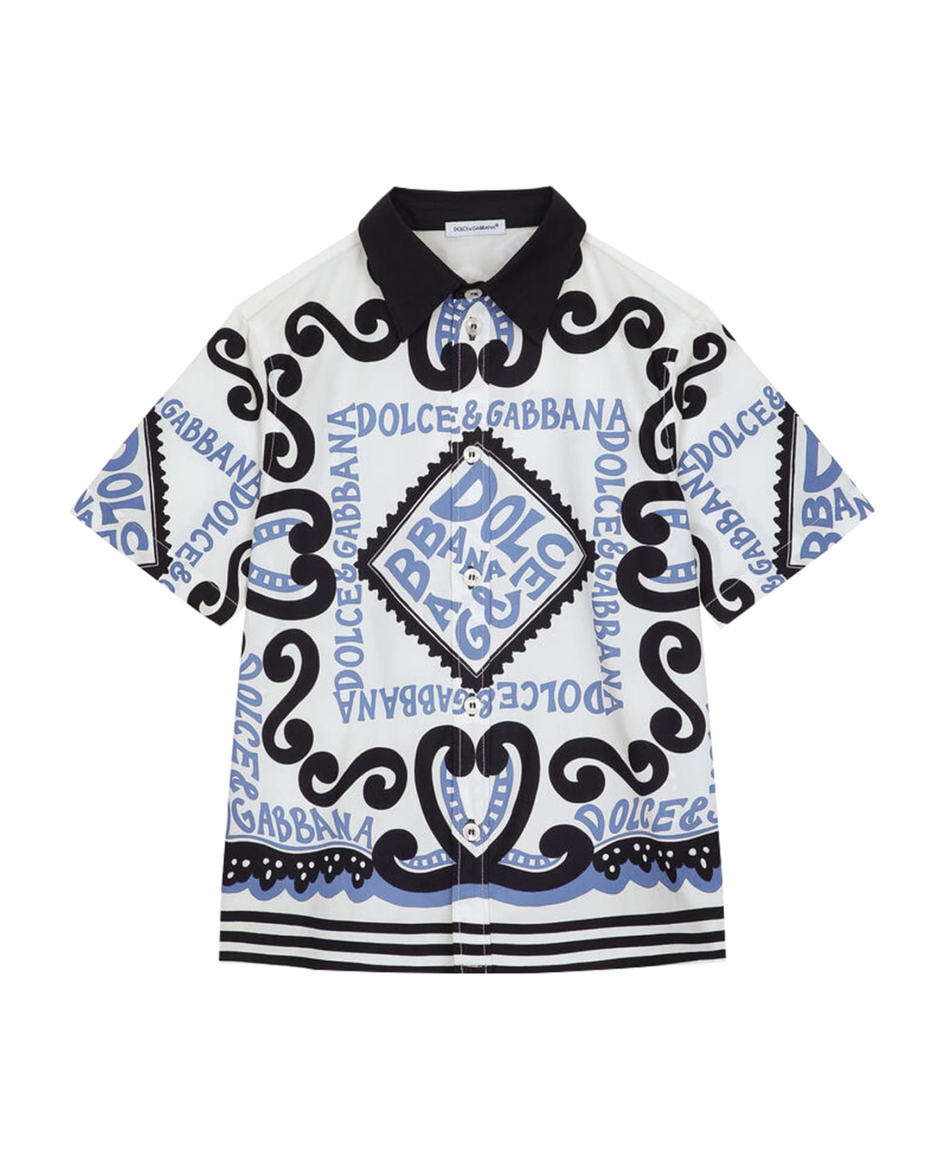 Dolce & Gabbana Marine Print Poplin Shirt - Multicolor
