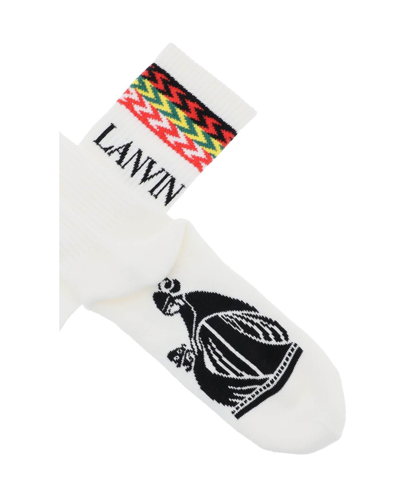 Lanvin Kerb Socks - WHITE MULTICOLOR (White)