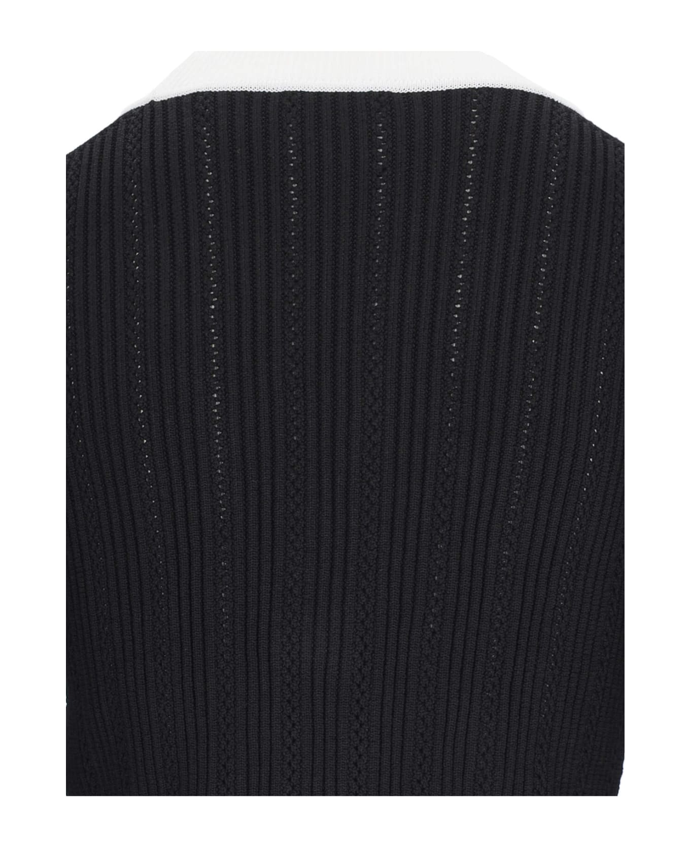 Balmain Knit Cropped Cardigan - Black  