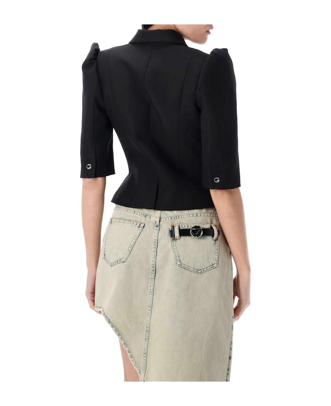 Coperni Slim-fit Cropped Tailored Jacket - BLACK