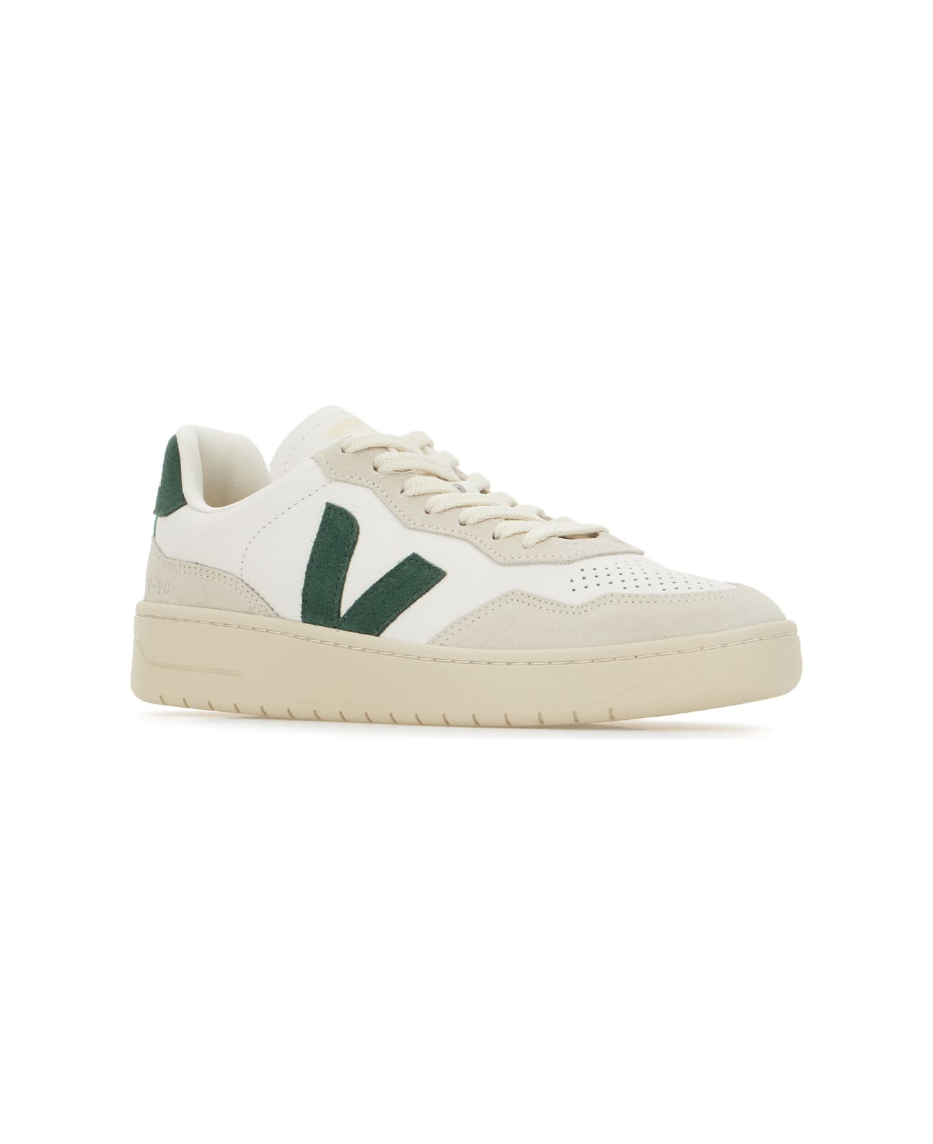 Veja Multicolor Leather V-90 Sneakers - EXTRA WHITE CYPRUS