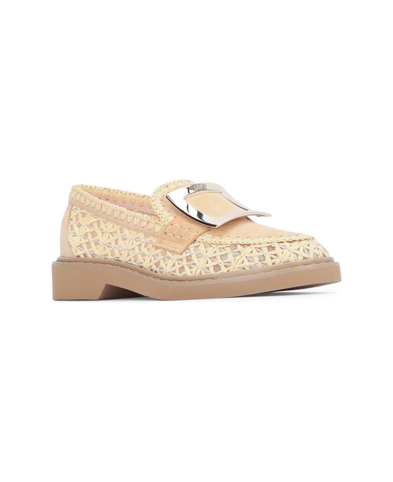 Roger Vivier Viv Rangers Raffia Braided Loafe 25 - C209DESERTOSCUM021COLLANTCHIAC002AVORI