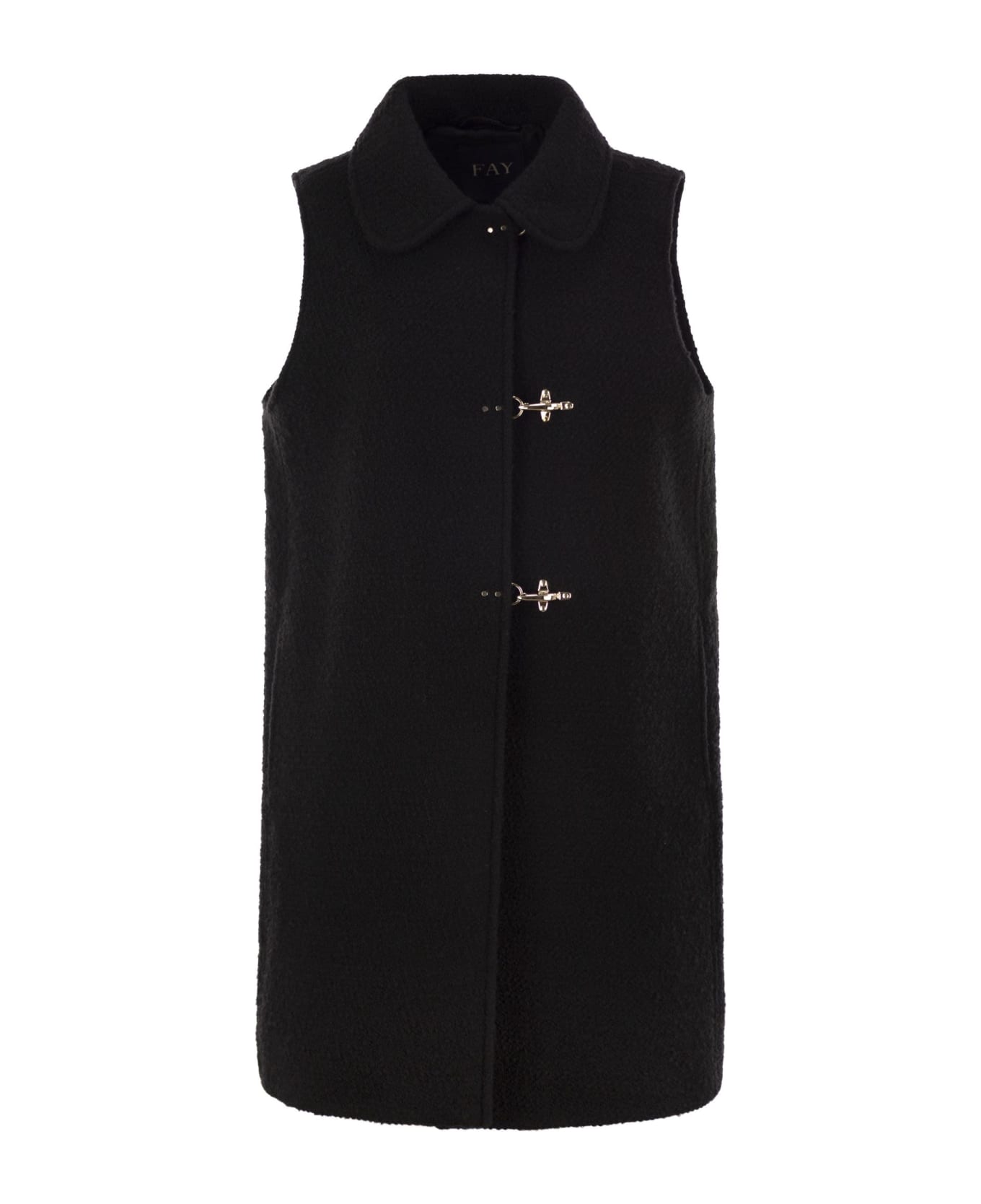 Fay 3 Ganci Lined Waistcoat - Black