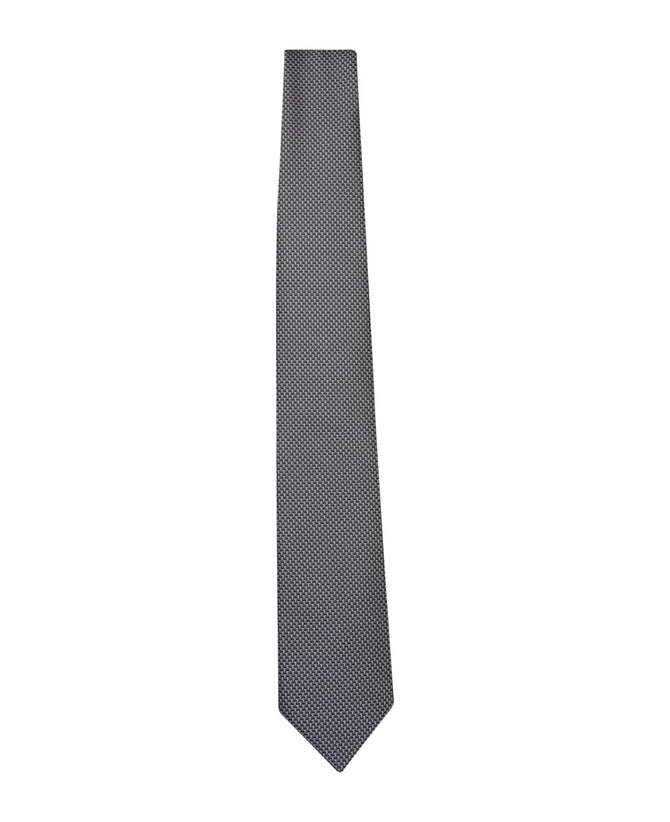 Tom Ford Tf Logo Black Tie - Black ネクタイ