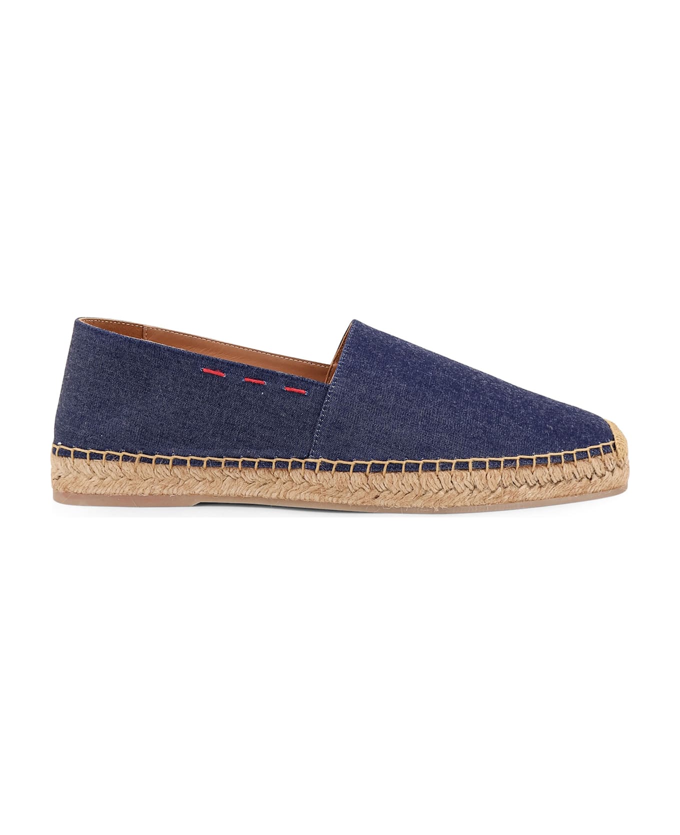 Kiton Denim Espadrillas With Lateral Stitching - Blue