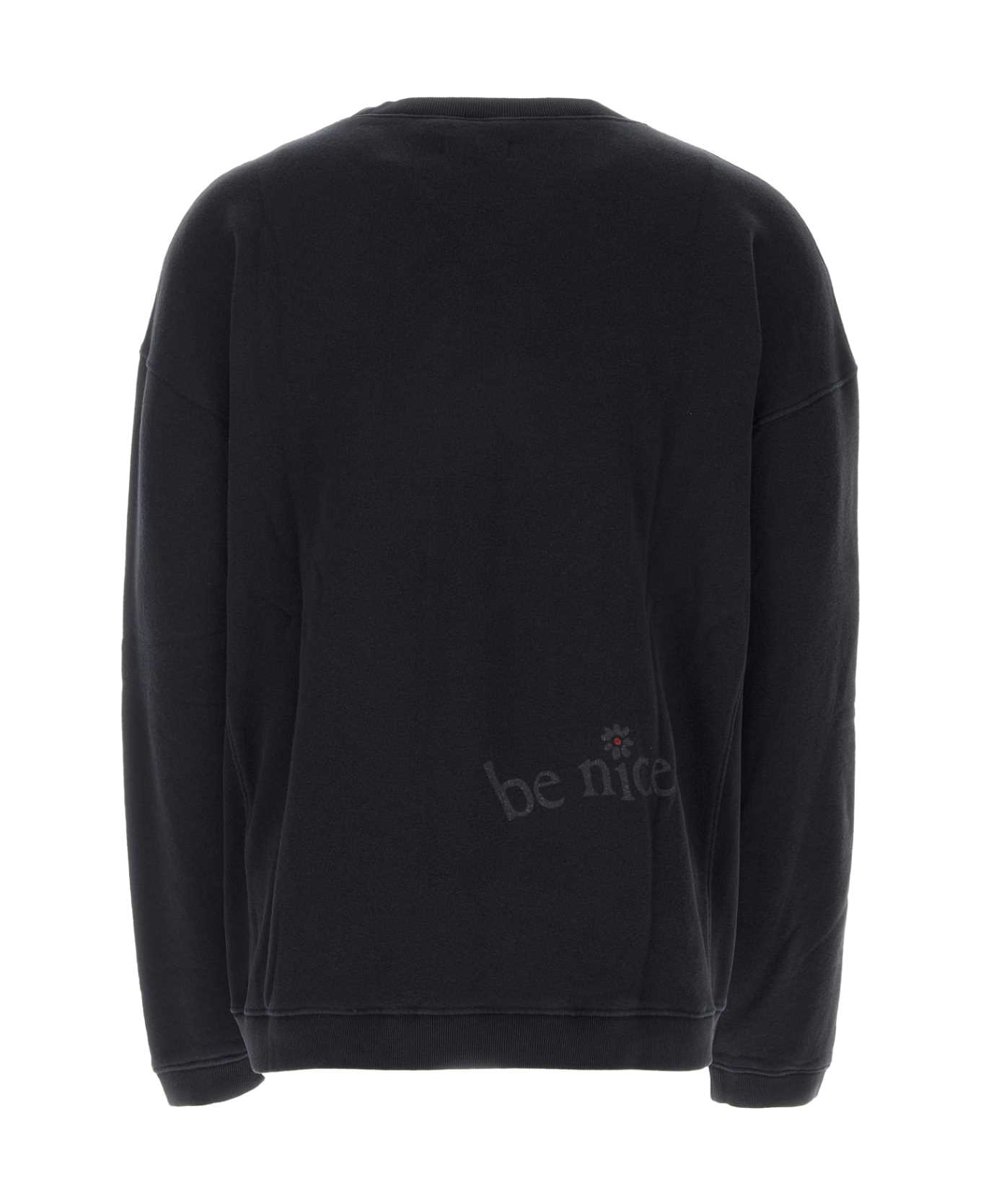 ERL Black Cotton Sweatshirt - BLACK フリース