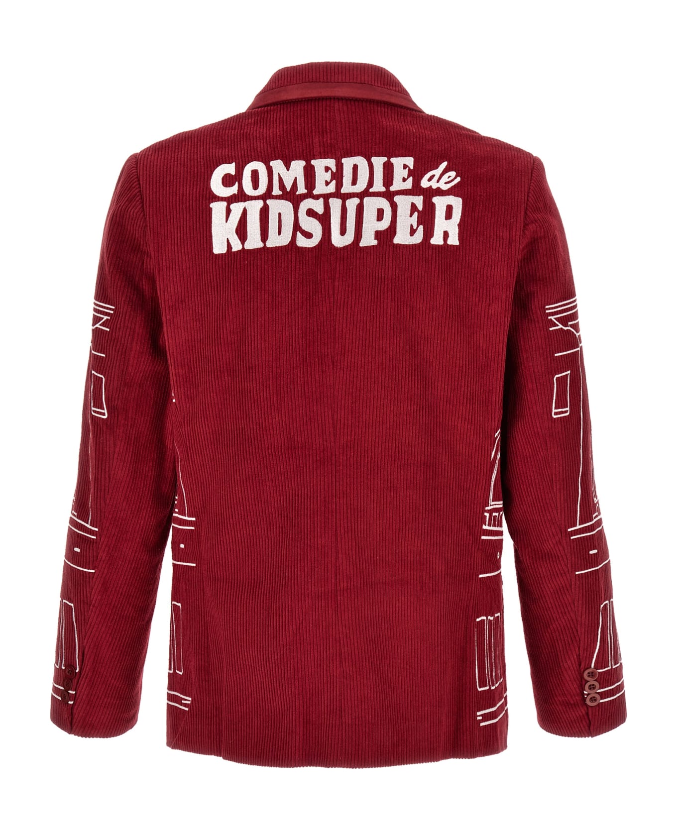 Kidsuper Corduroy Blazer - Red