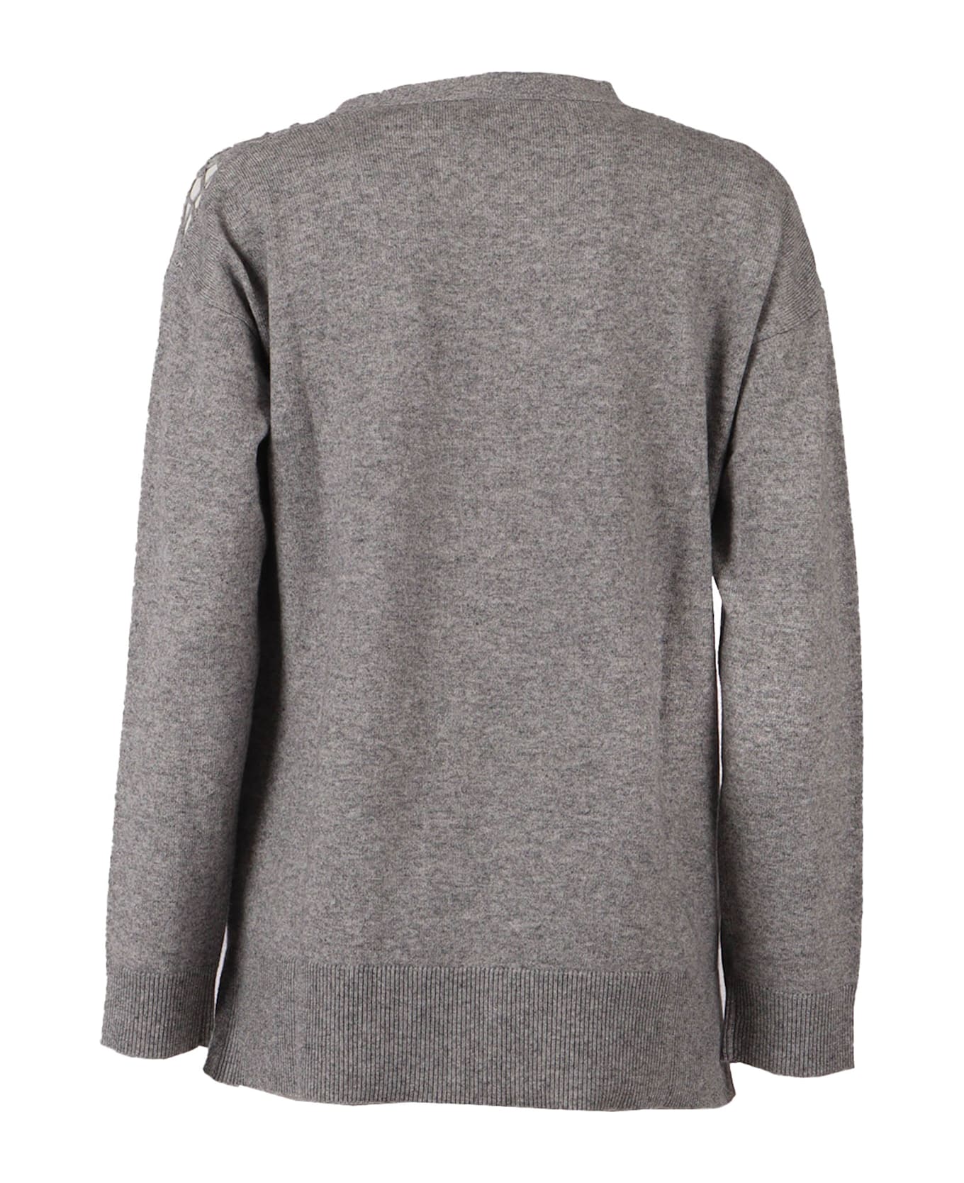 Kangra Cornely Cardigan With Side Vents - GREY