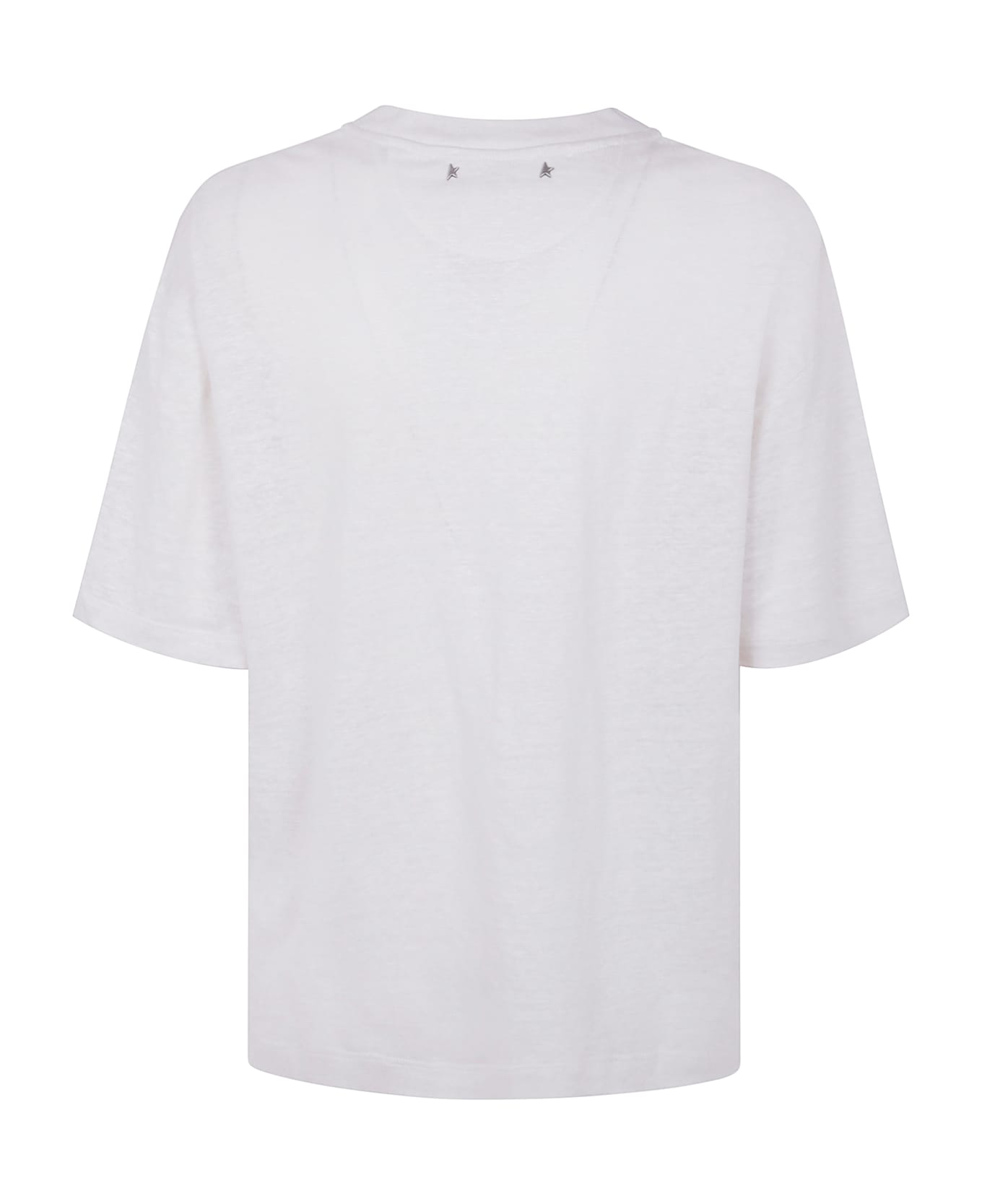 Golden Goose Linen T-shirt - Heritage White Black