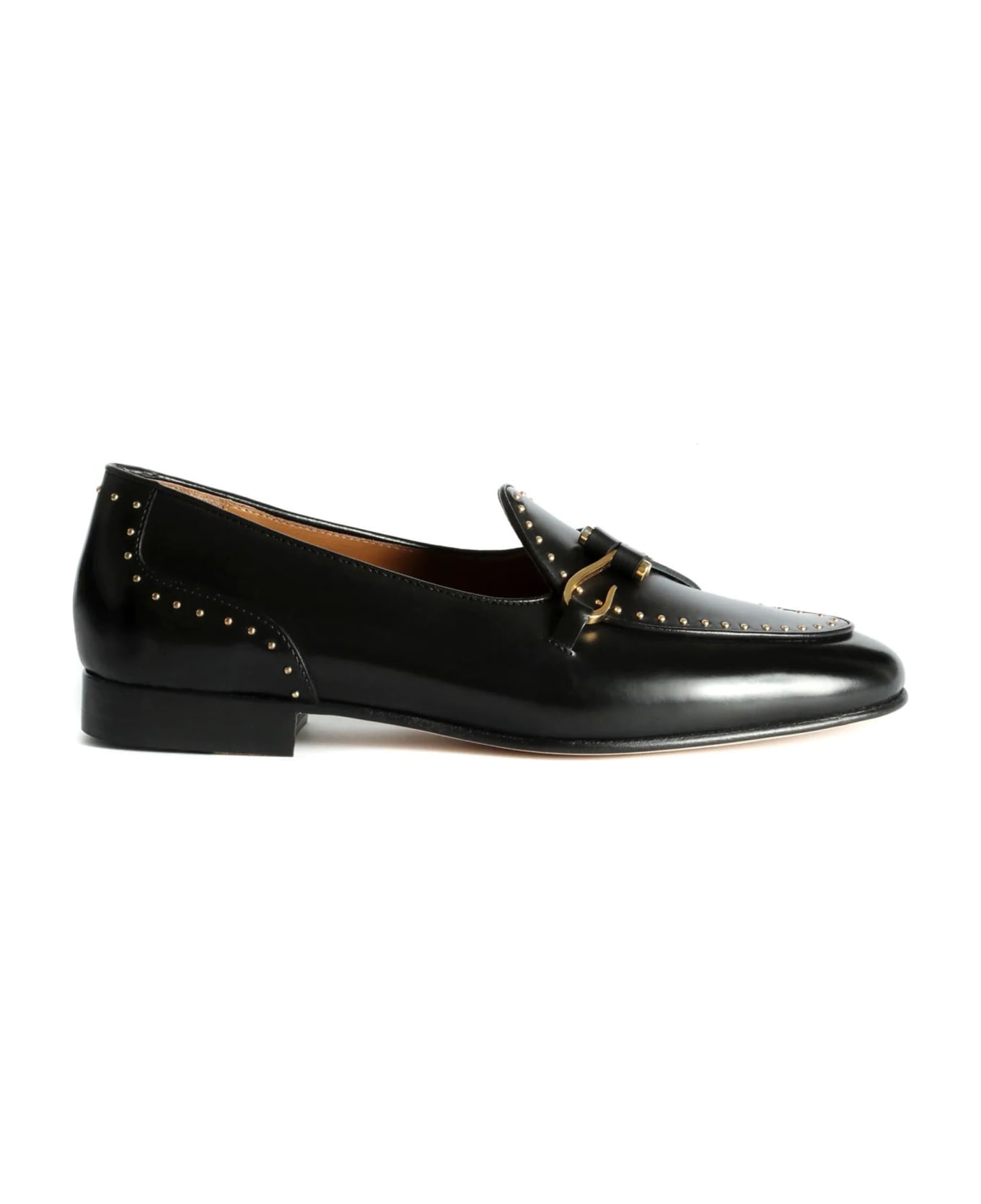 Edhen Milano Black Calf Leather Comporta Loafers - Black ローファー＆デッキシューズ