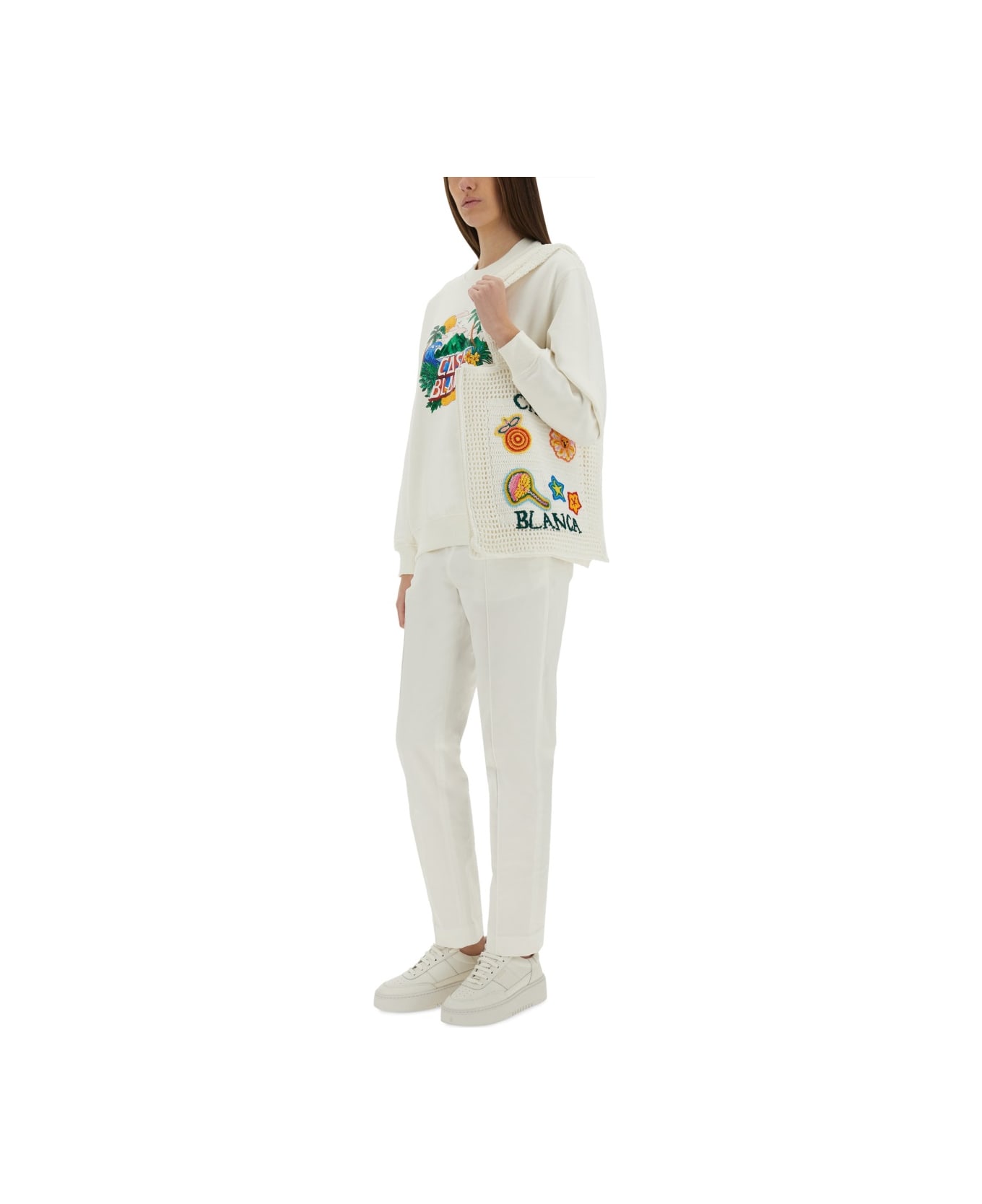 Casablanca Home Beach Wave Sweatshirt - WHITE