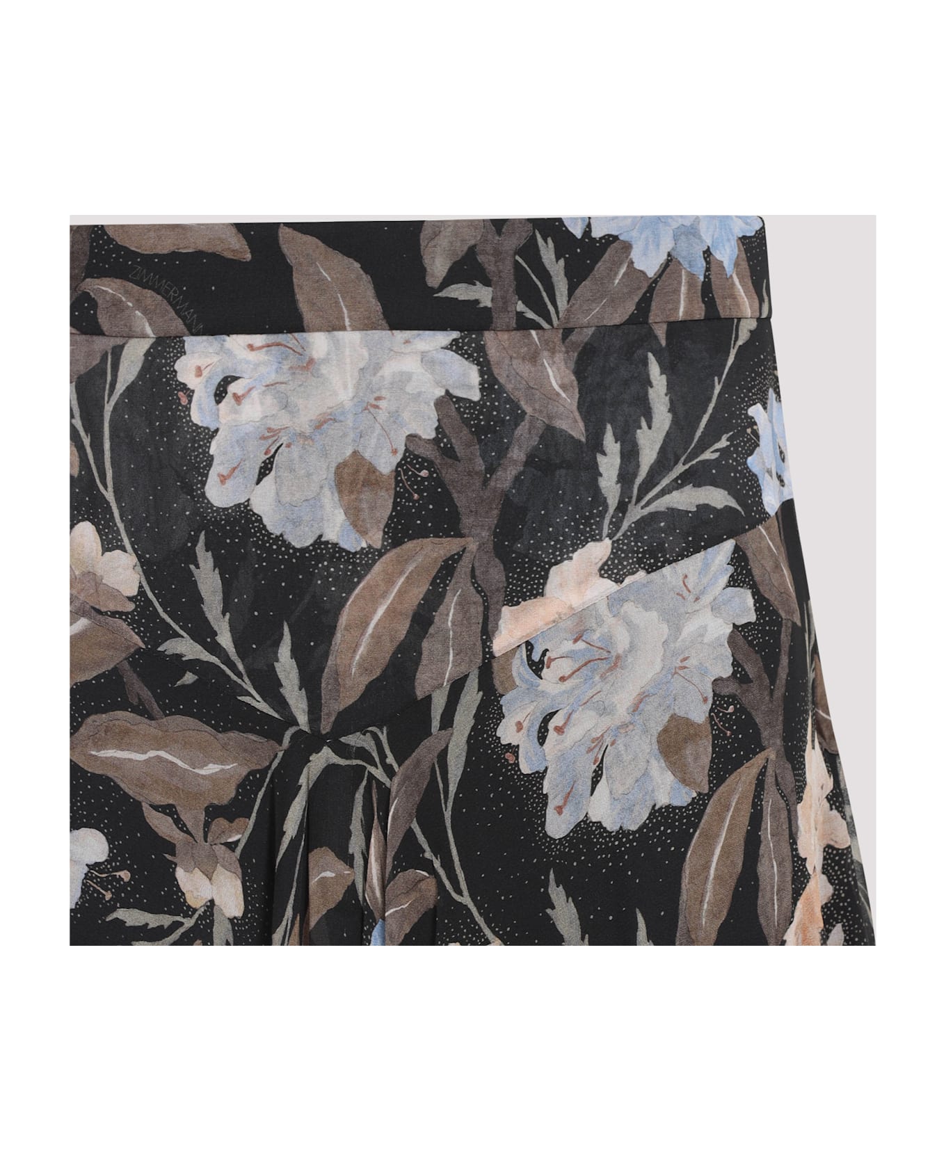 Zimmermann Eden Handkerchief Midi Skirt - Black Inca Lily