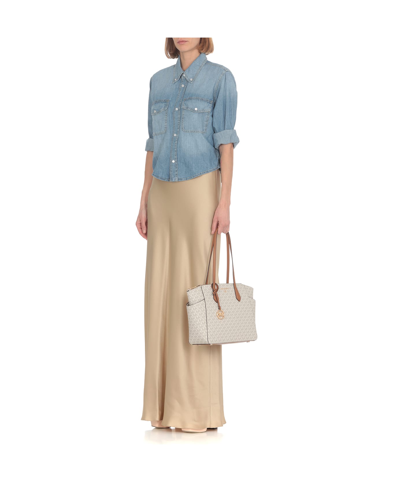 Michael Kors Marilyn Shoulder Bag - Brn/acorn