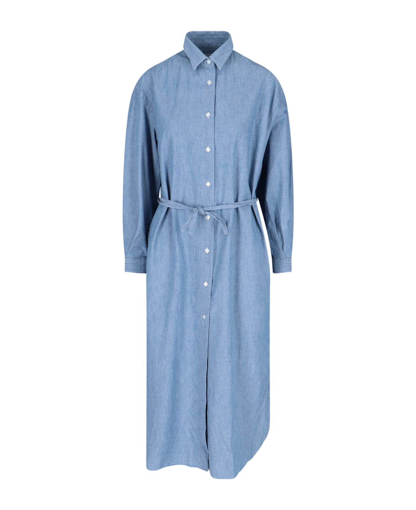 Finamore Maxi Chemisier Dress - Light Blue