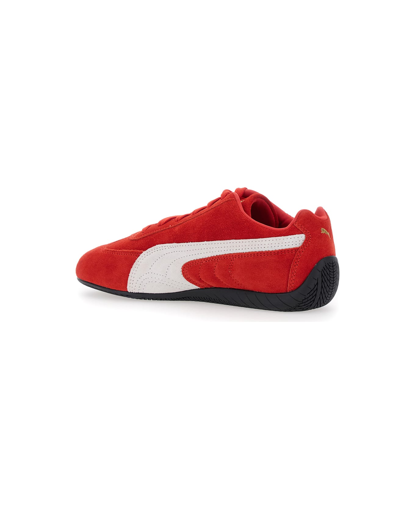 Puma 
speedcat
 Red Sneakers With Logo Print On The Side And Logo Lettering On The Side In Leather Unisex - Red