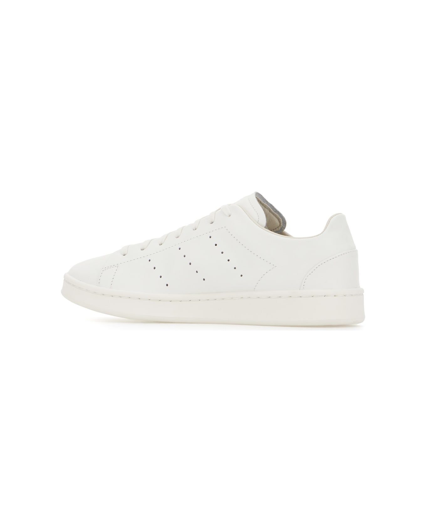 Adidas White Nappa Leather Sneakers - CORE WHITE CORE WHITE TALC