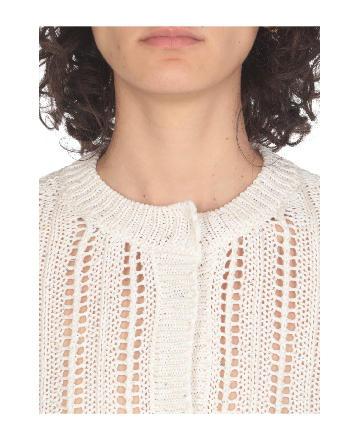 Peserico Cotton Cardigan - Ivory