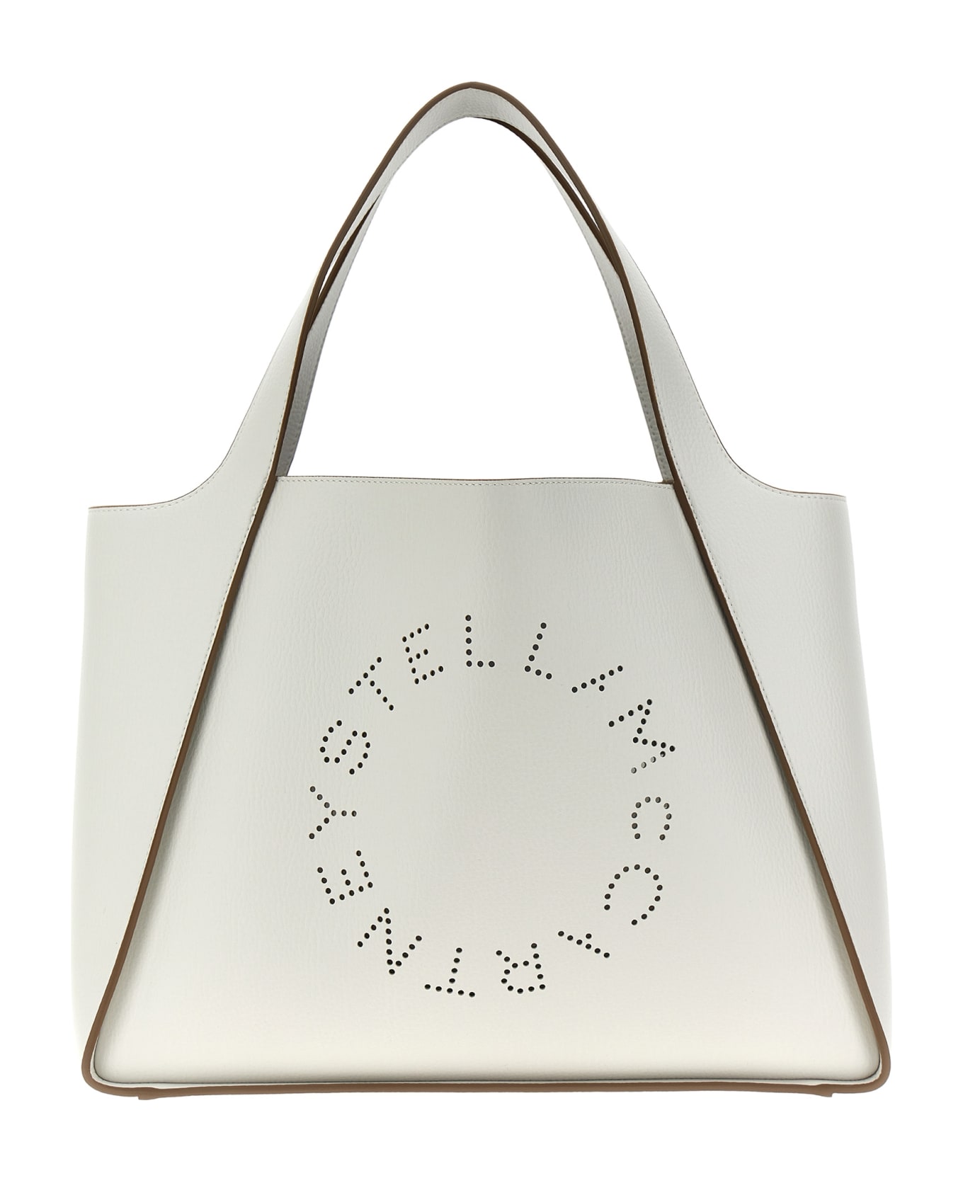 Stella McCartney Stella Logo Detailed Top Handle Bag - White