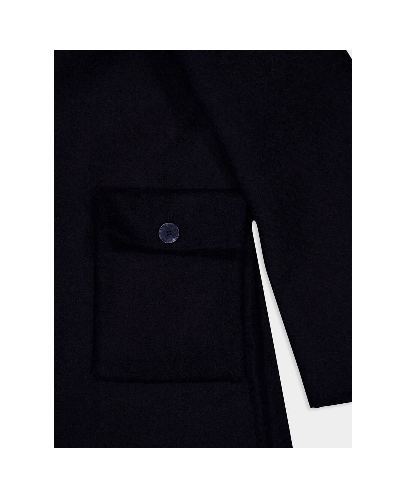 Givenchy Logo Patch Single-breasted Coat - BLU