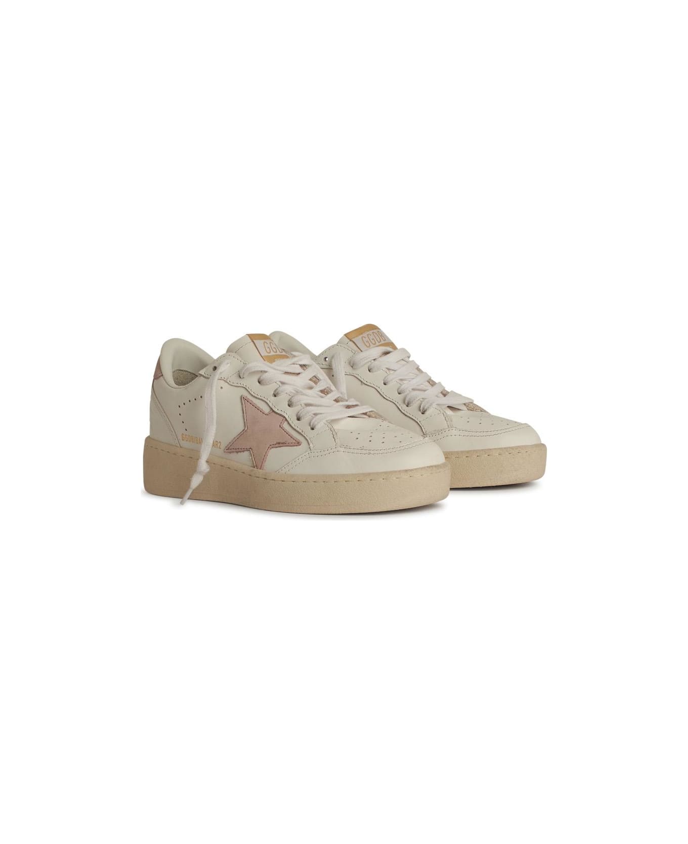 Golden Goose 'ball Star 2' White Leather Sneakers - White