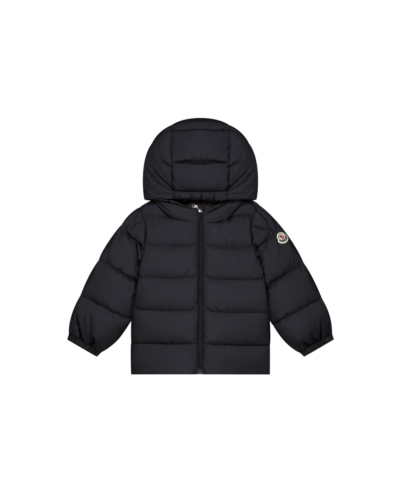 Moncler Enfant Sharon Down Jacket With Hood - Black