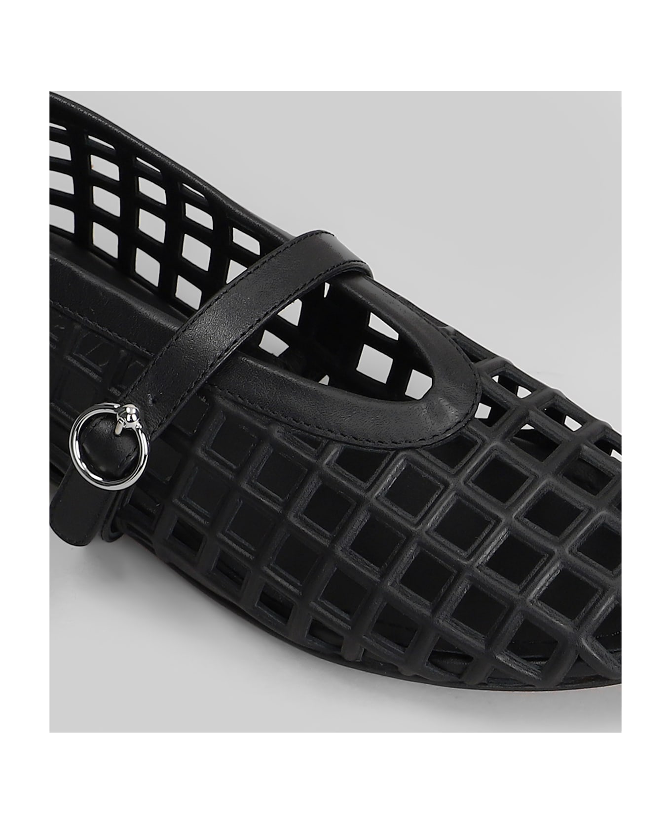 3JUIN Gwen 005 Ballet Flats In Black Leather - black