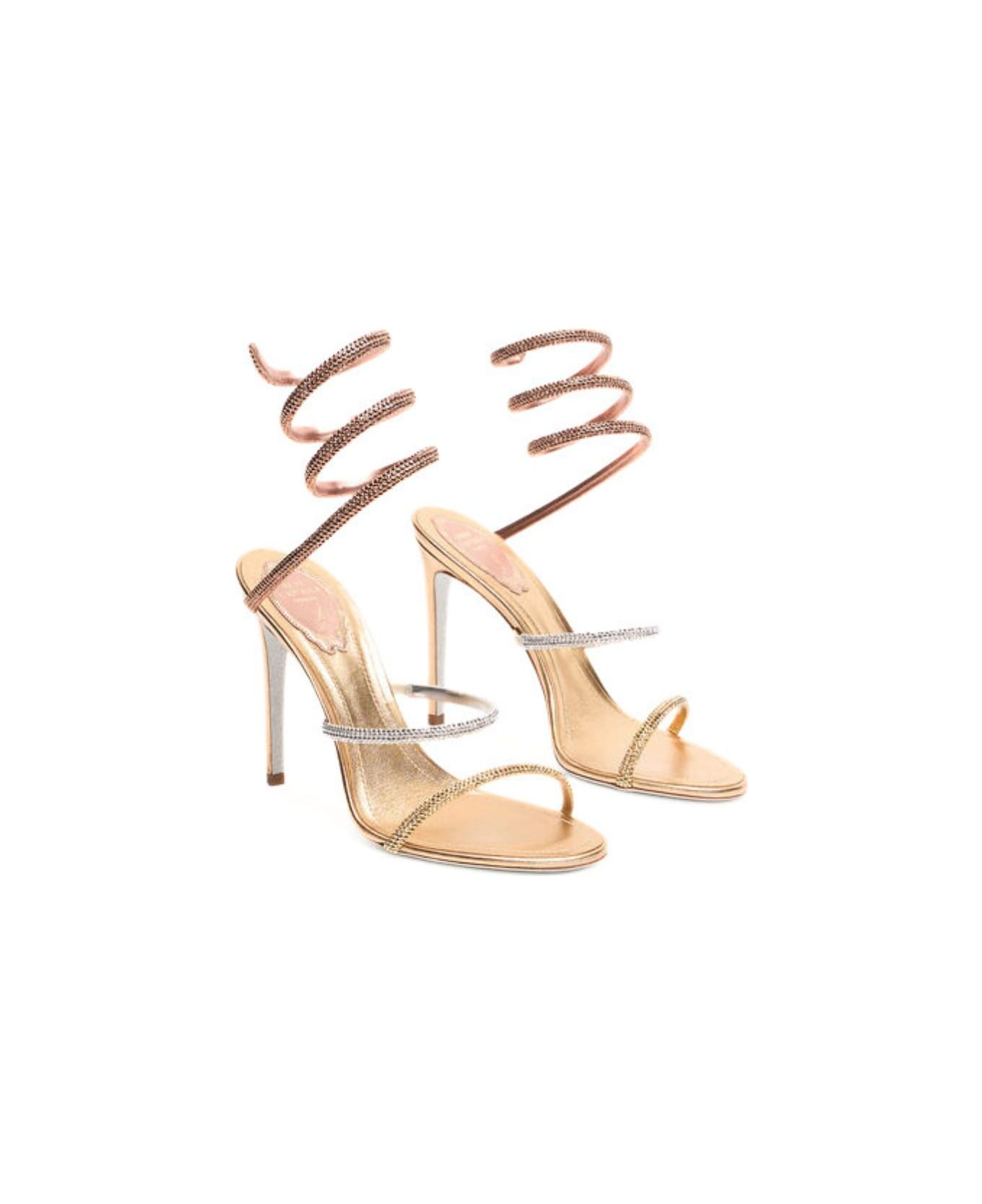 René Caovilla ''cleo'' Heels - Golden