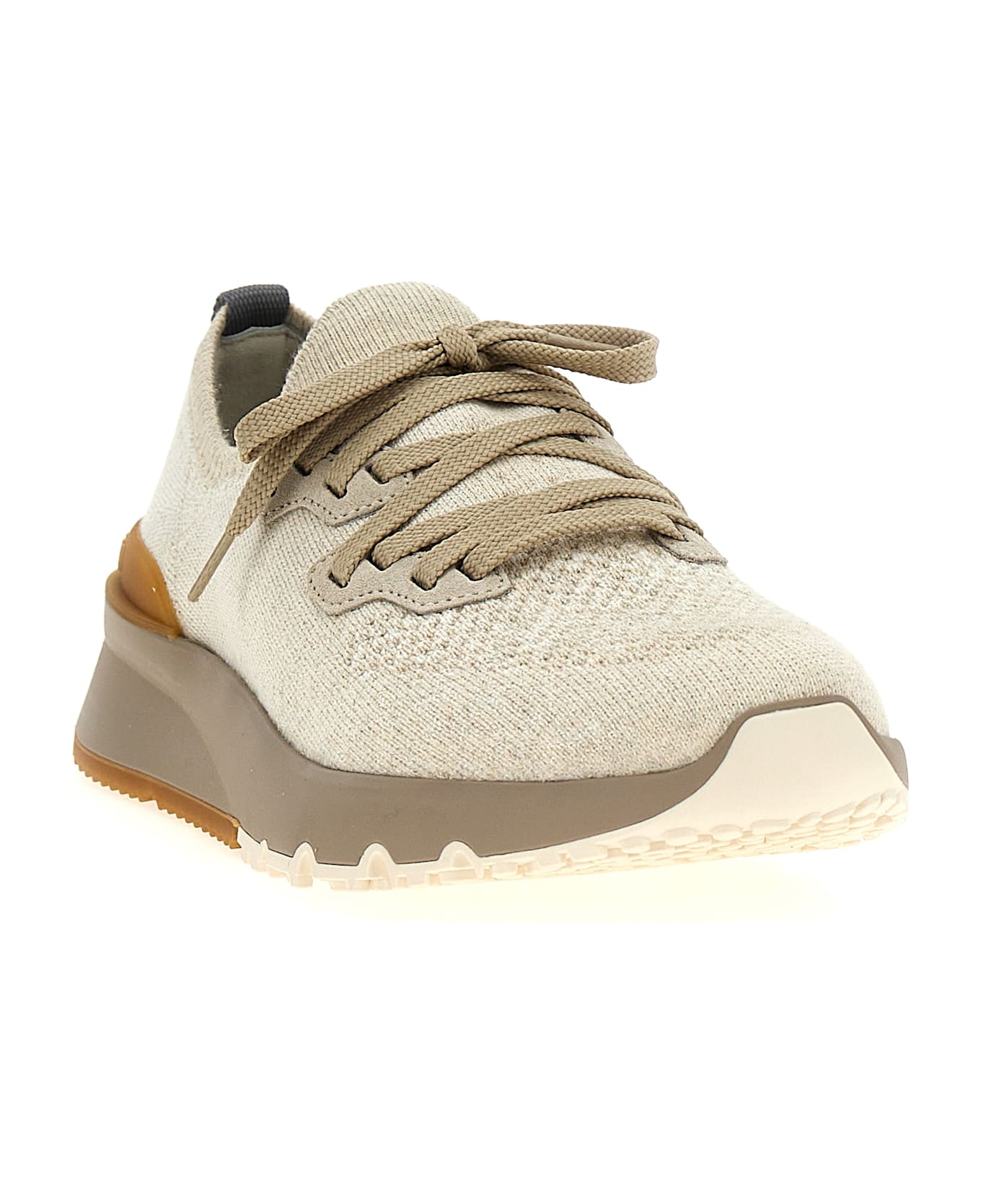 Brunello Cucinelli Knitted Sneakers - Beige