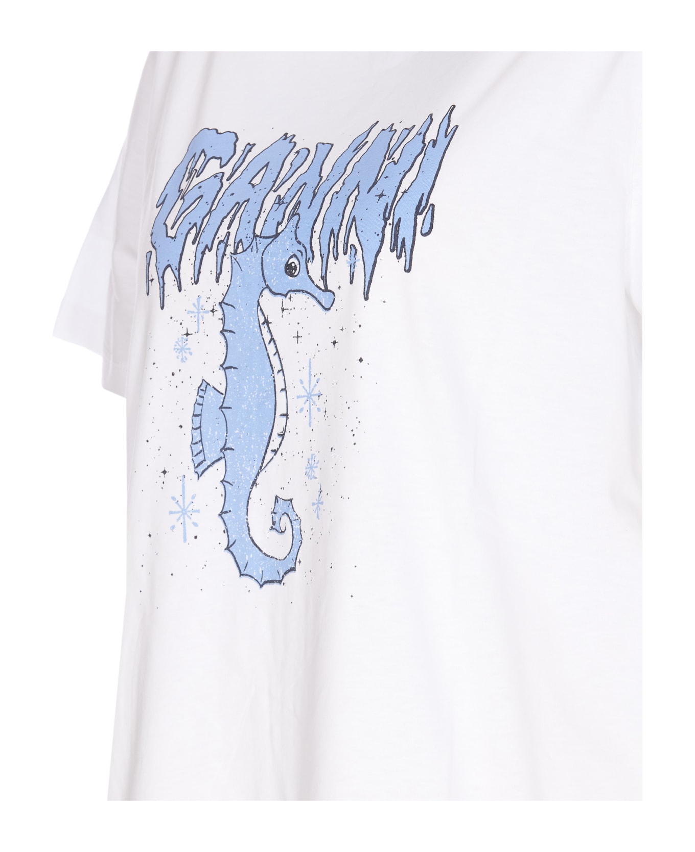 Ganni Seahorse T-shirt - White