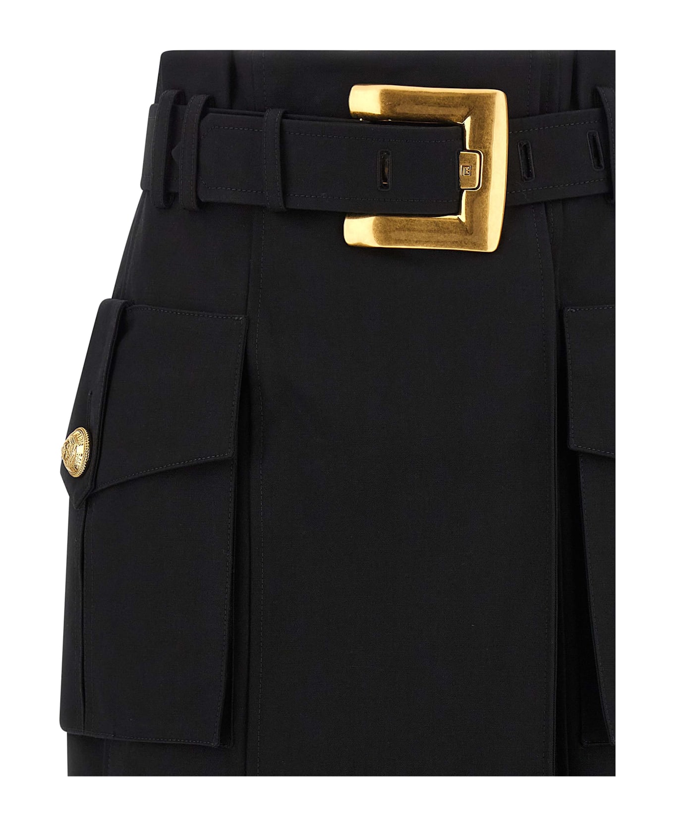 Balmain Wrap Skirt - Black  