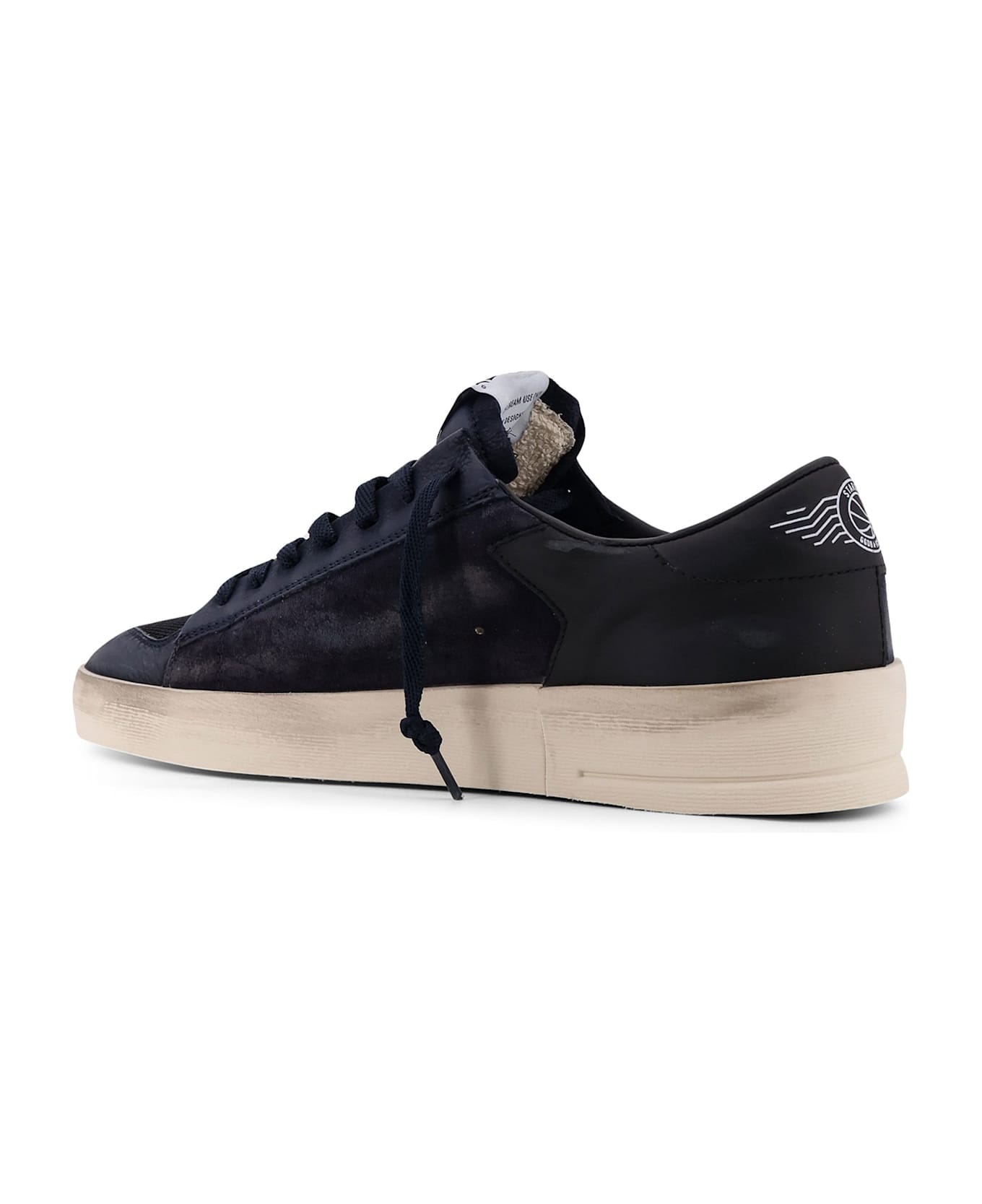 Golden Goose Stardan Under Net Star Low-top Leather Sneakers - BLUE WHITE TARTAN/NIGHT BLUE/W
