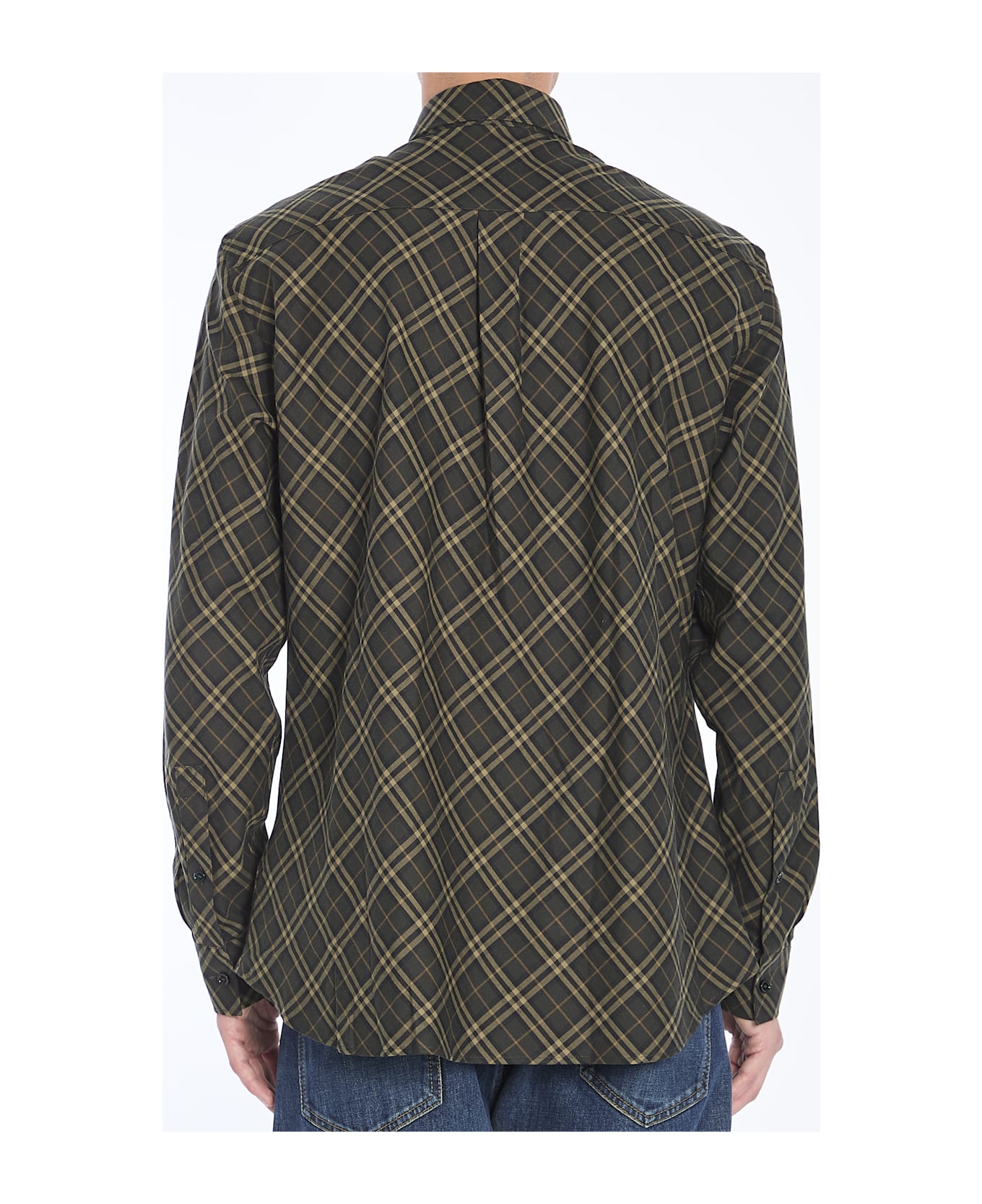 Burberry Check Cotton Shirt - BLACK