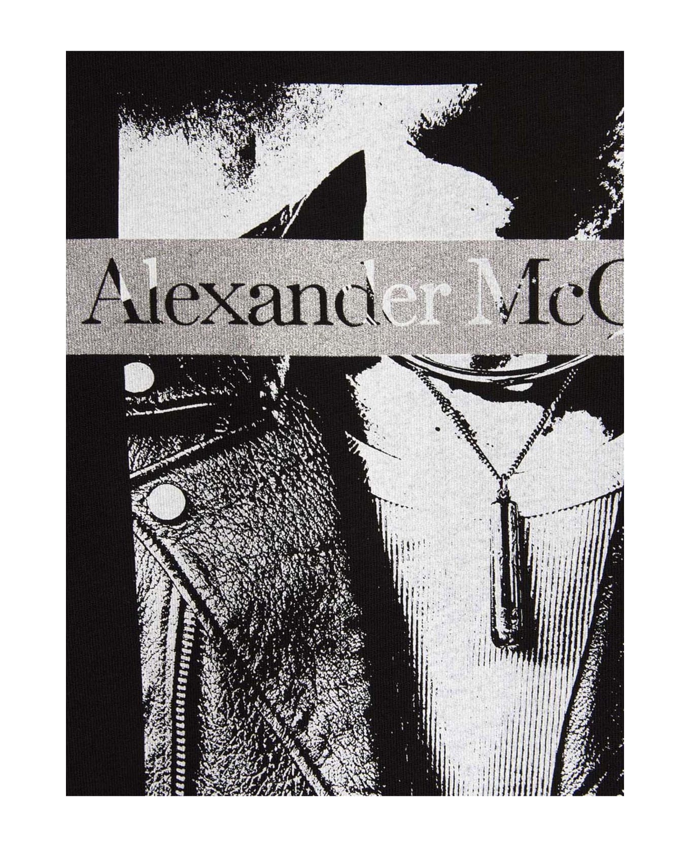 Alexander McQueen Printed Crewneck T-shirt - Black